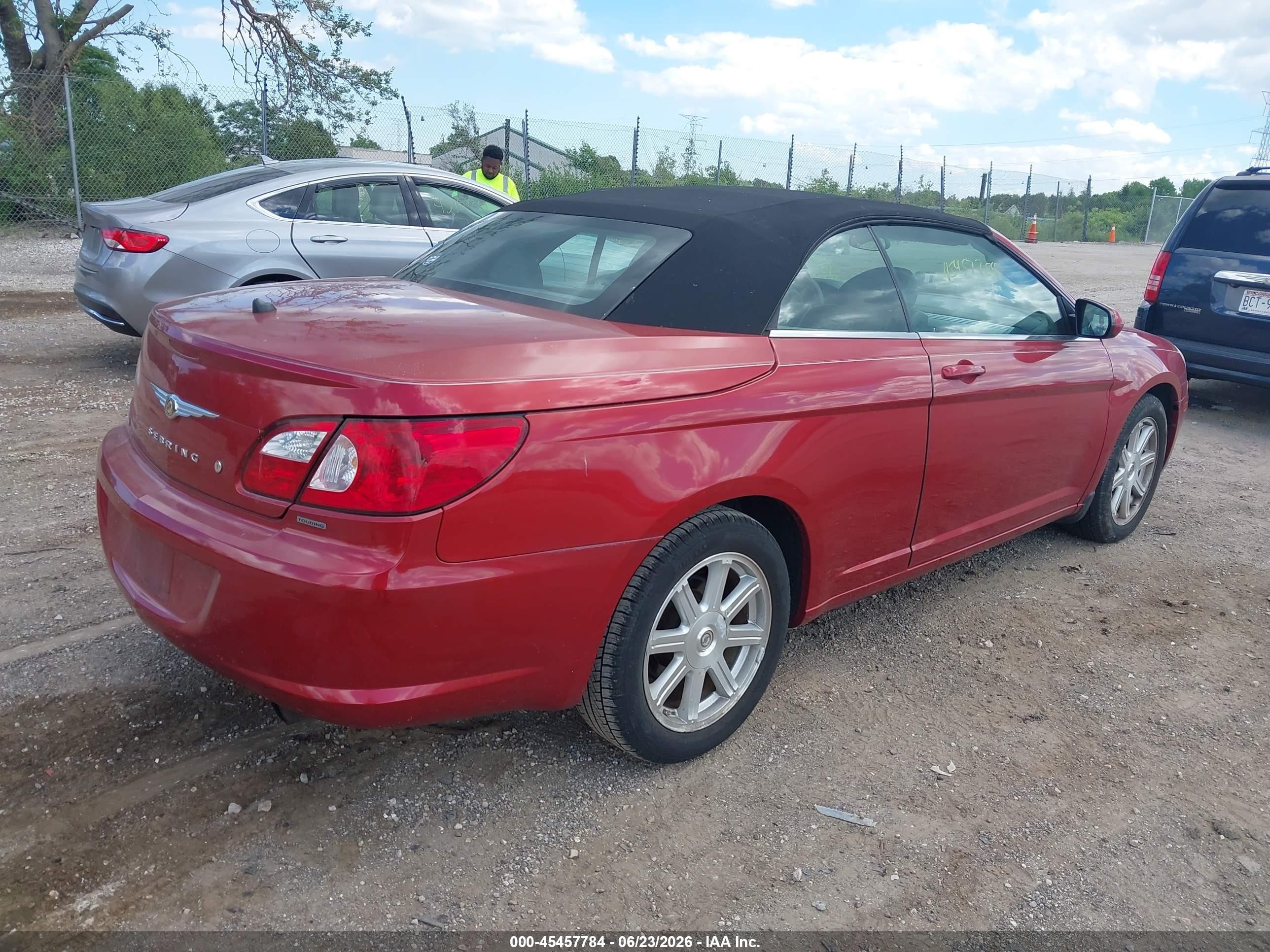 2008 Chrysler Sebring Touring Red vin: 1C3LC55R48N573091