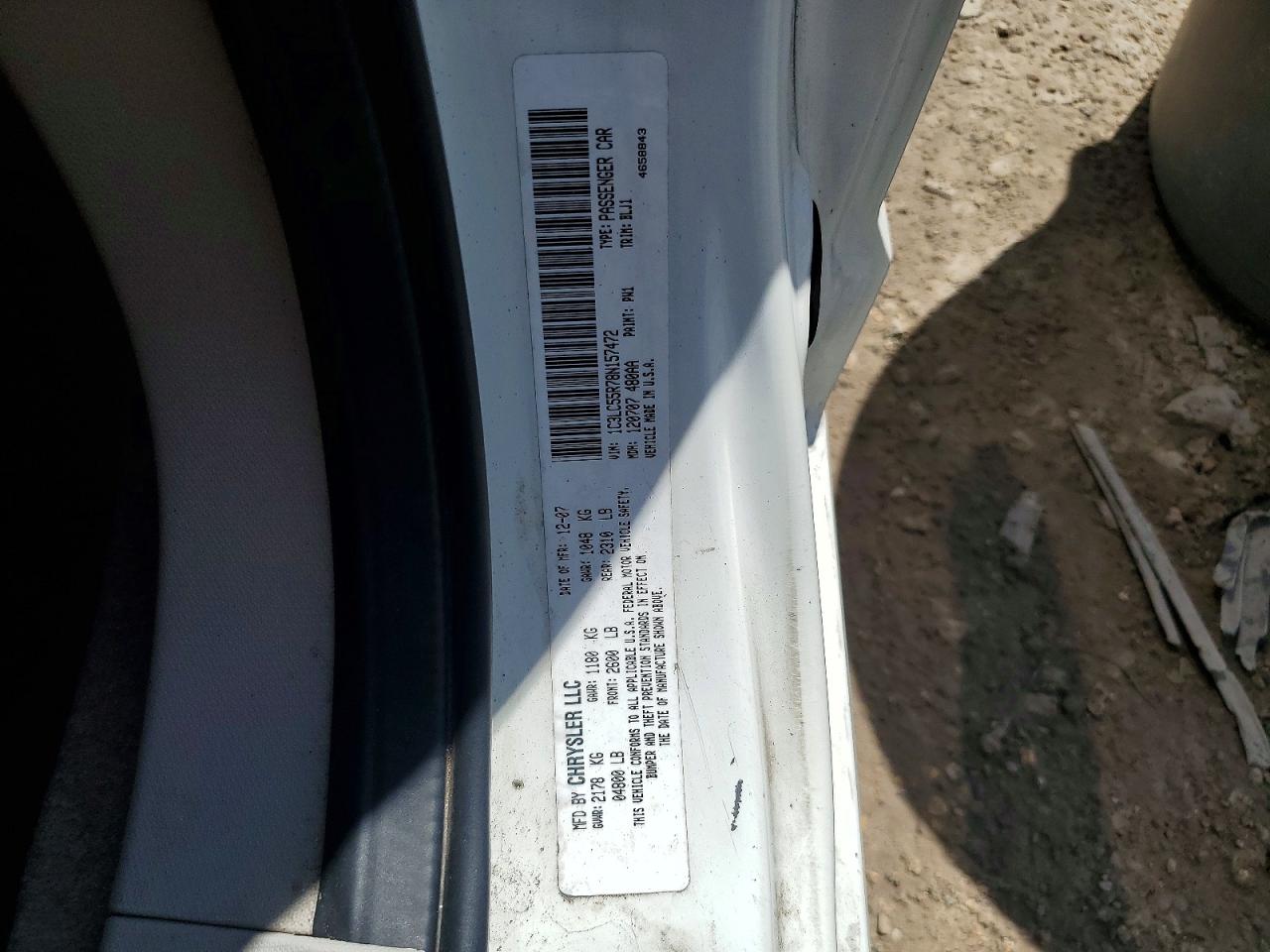 2008 Chrysler Sebring Touring White vin: 1C3LC55R78N157472