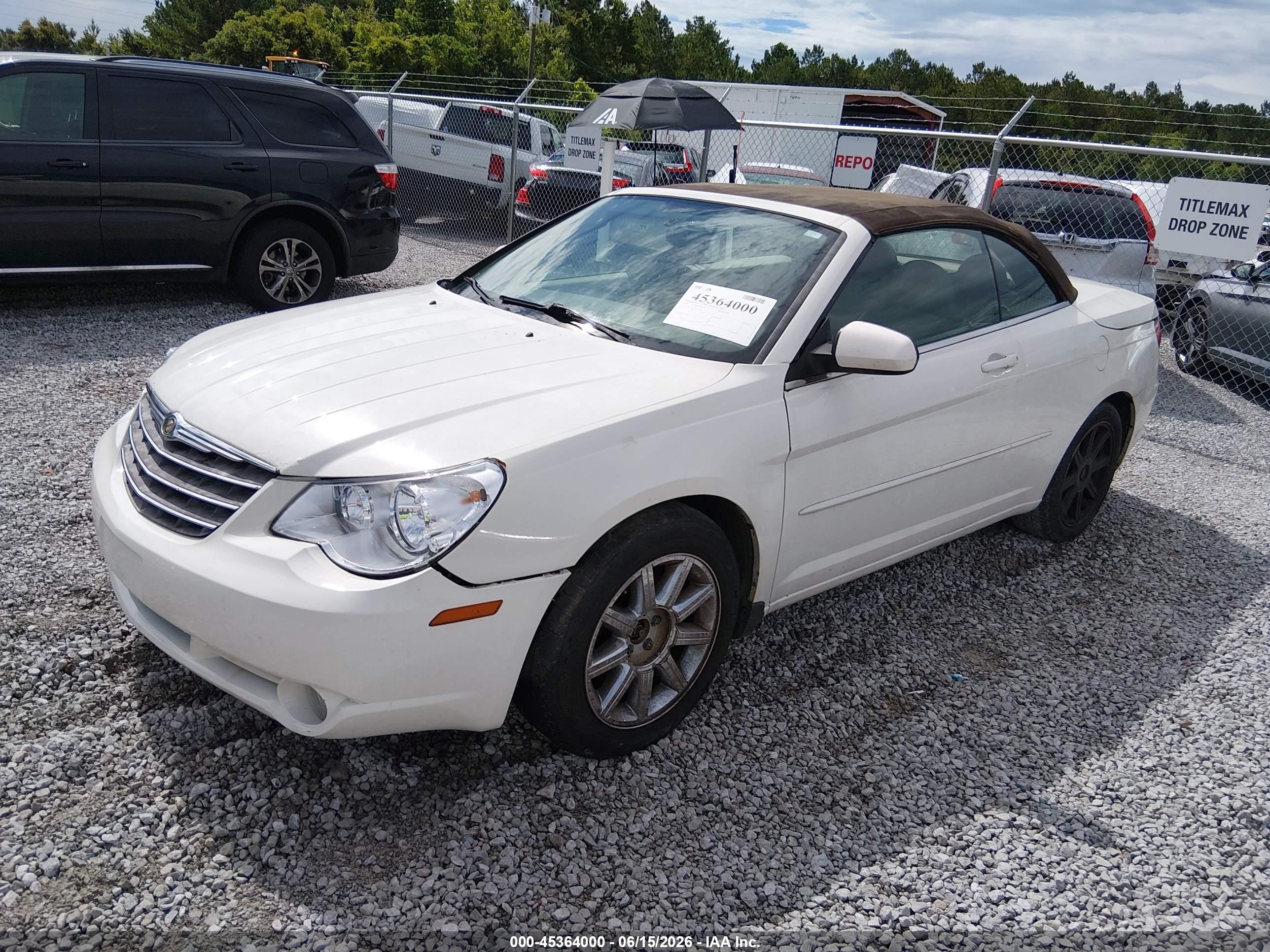 2008 Chrysler Sebring Touring White vin: 1C3LC55RX8N130394