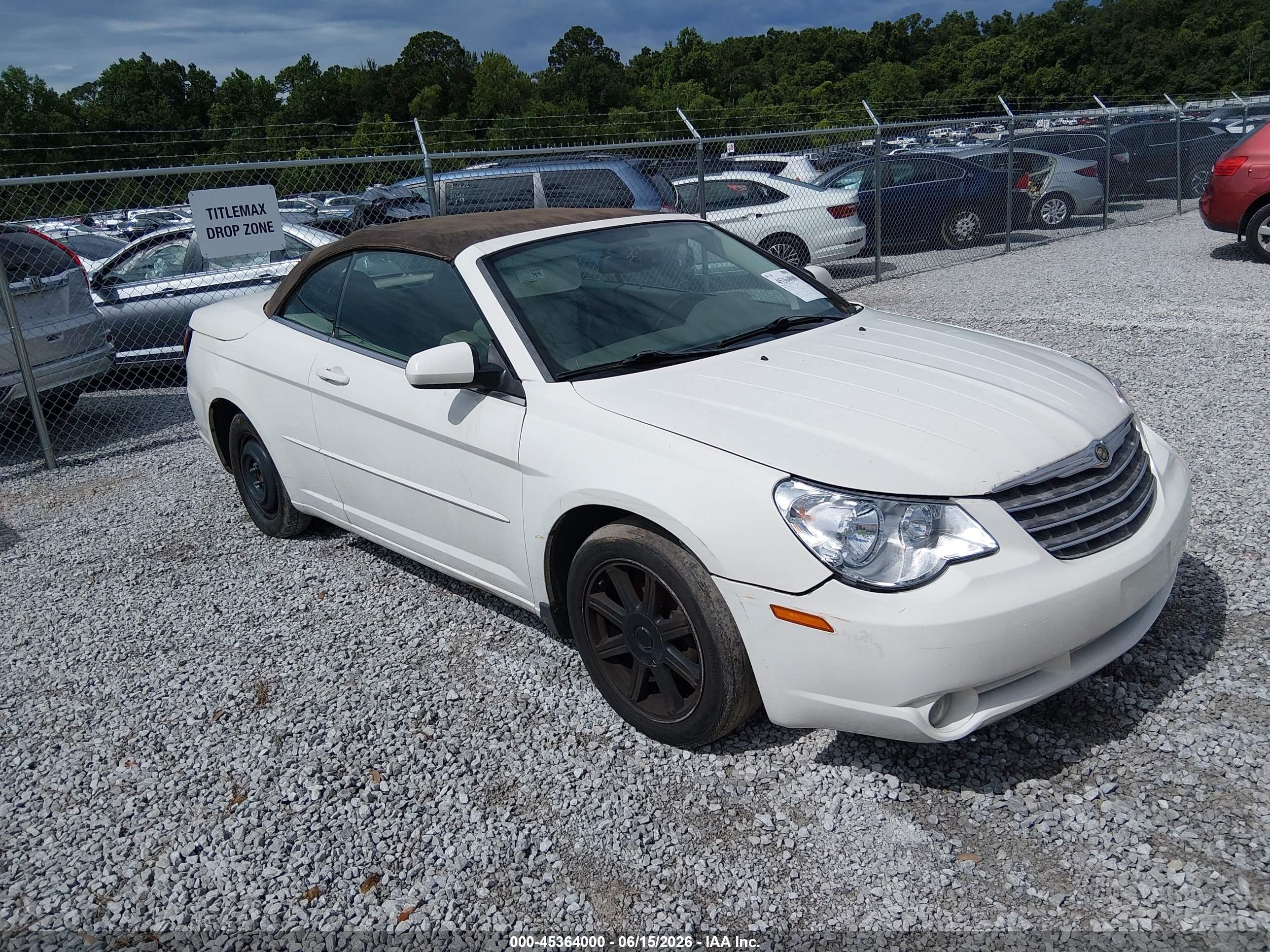 2008 Chrysler Sebring Touring White vin: 1C3LC55RX8N130394