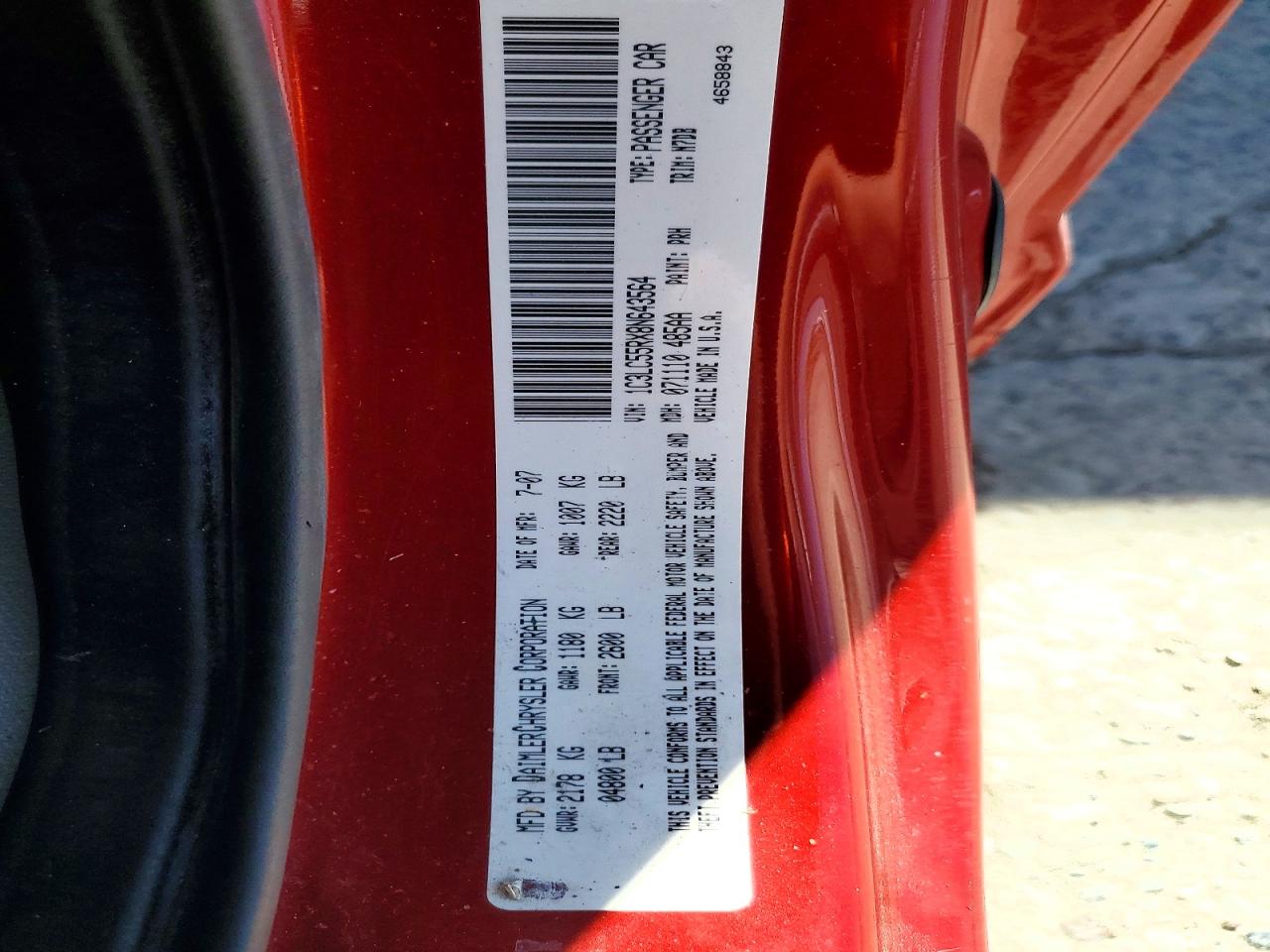 2008 Chrysler Sebring Red vin: 1C3LC55RX8N643564