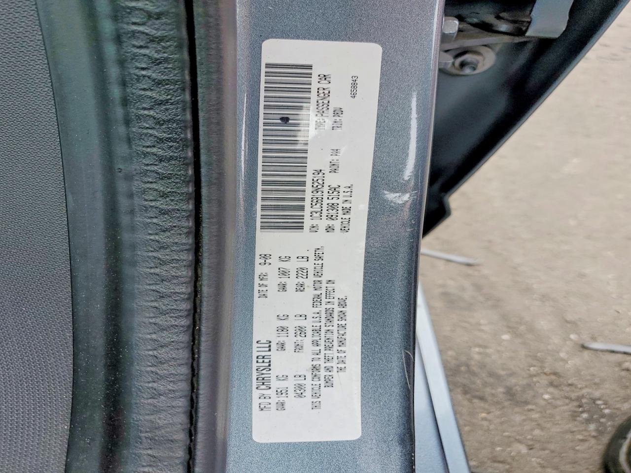 2009 Chrysler Sebring Touring Blue vin: 1C3LC56B19N525194