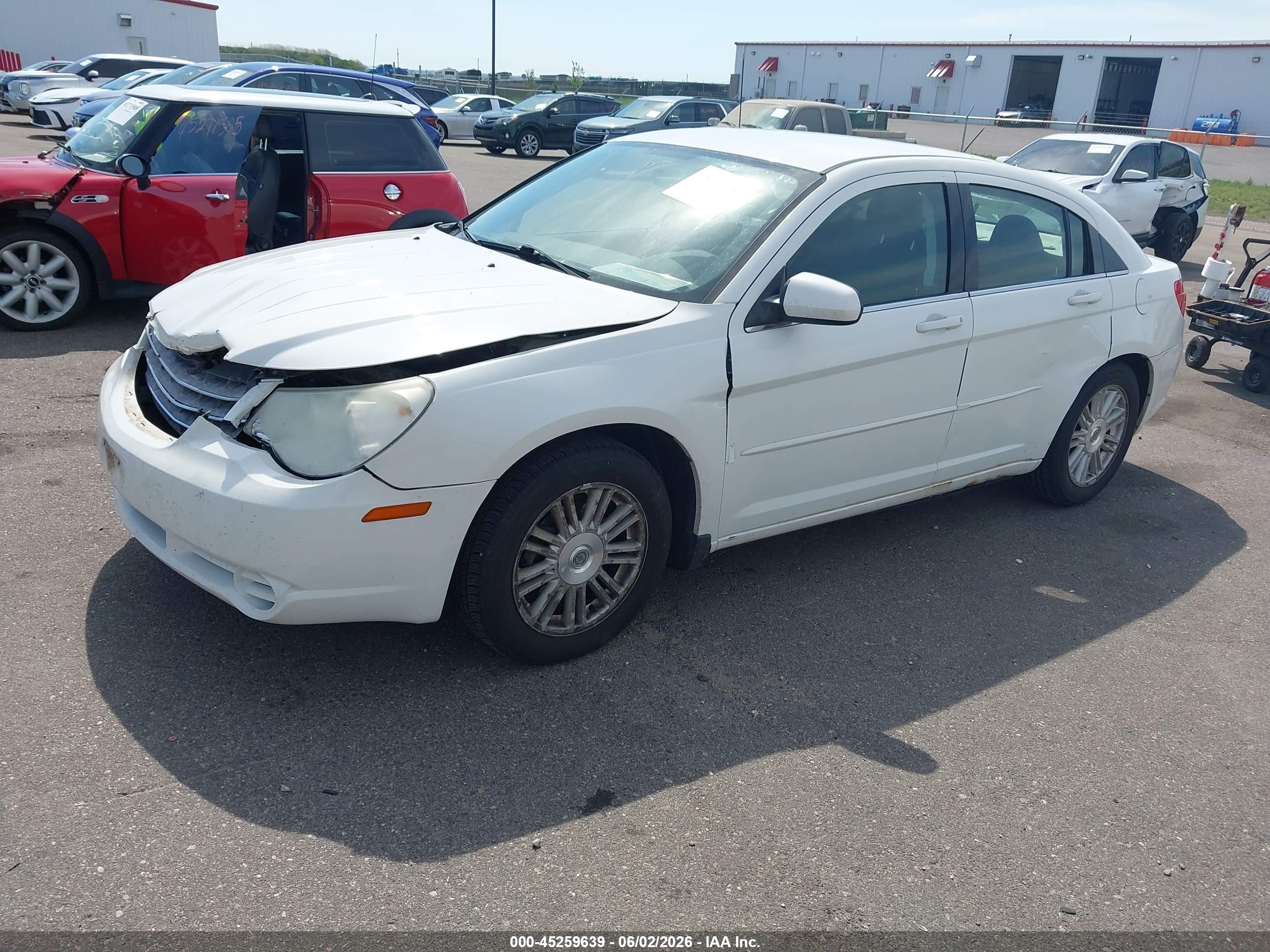 2009 Chrysler Sebring Touring White vin: 1C3LC56B39N566880