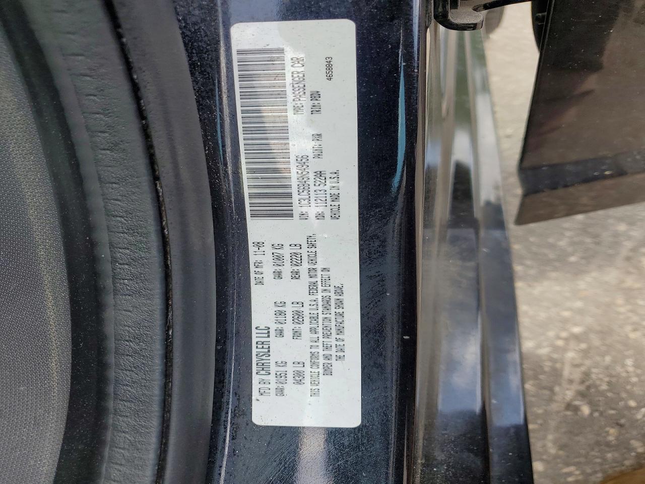 2009 Chrysler Sebring Touring Black vin: 1C3LC56B49N549456