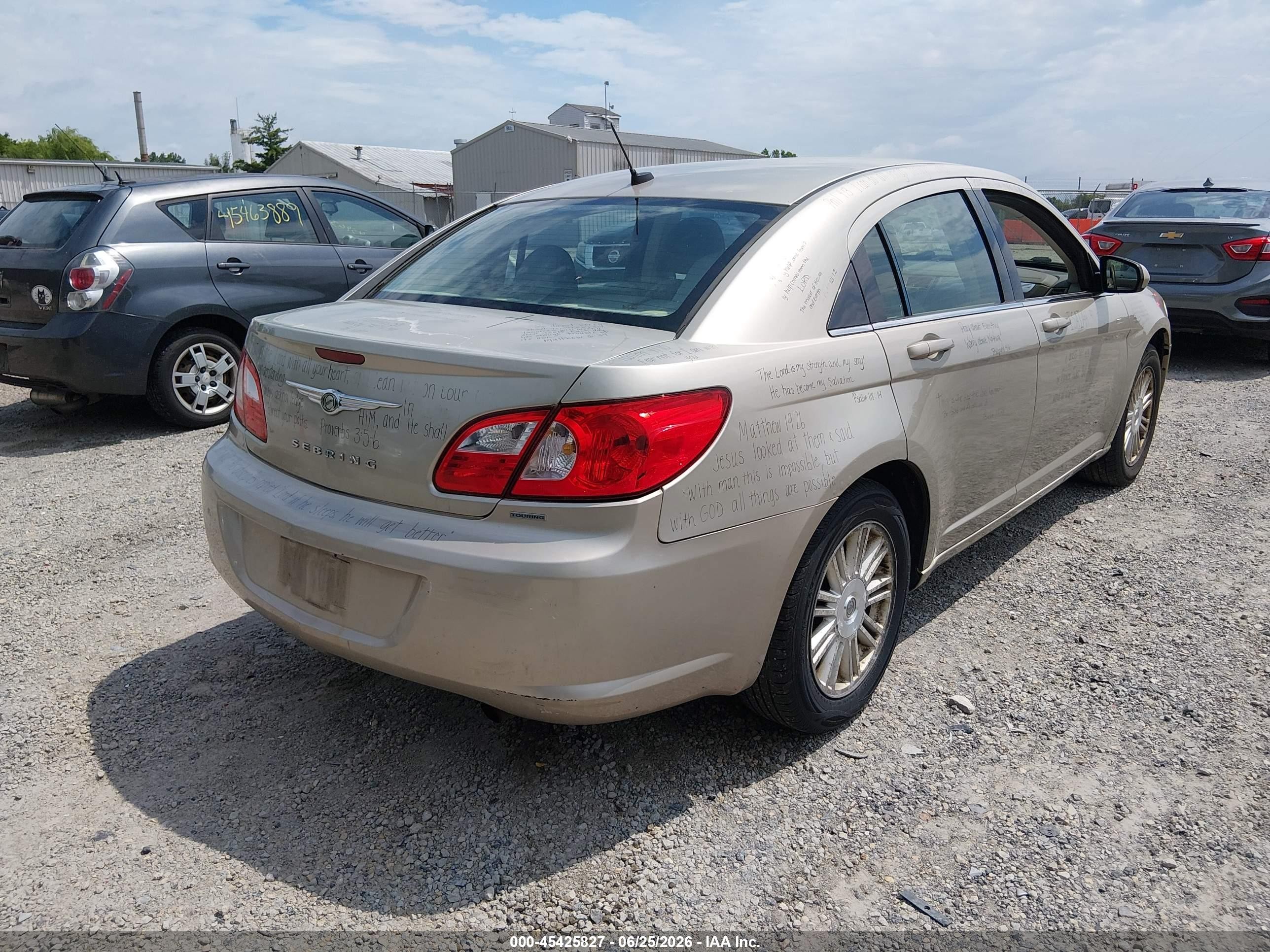 2008 Chrysler Sebring Touring Gold vin: 1C3LC56J78N193882