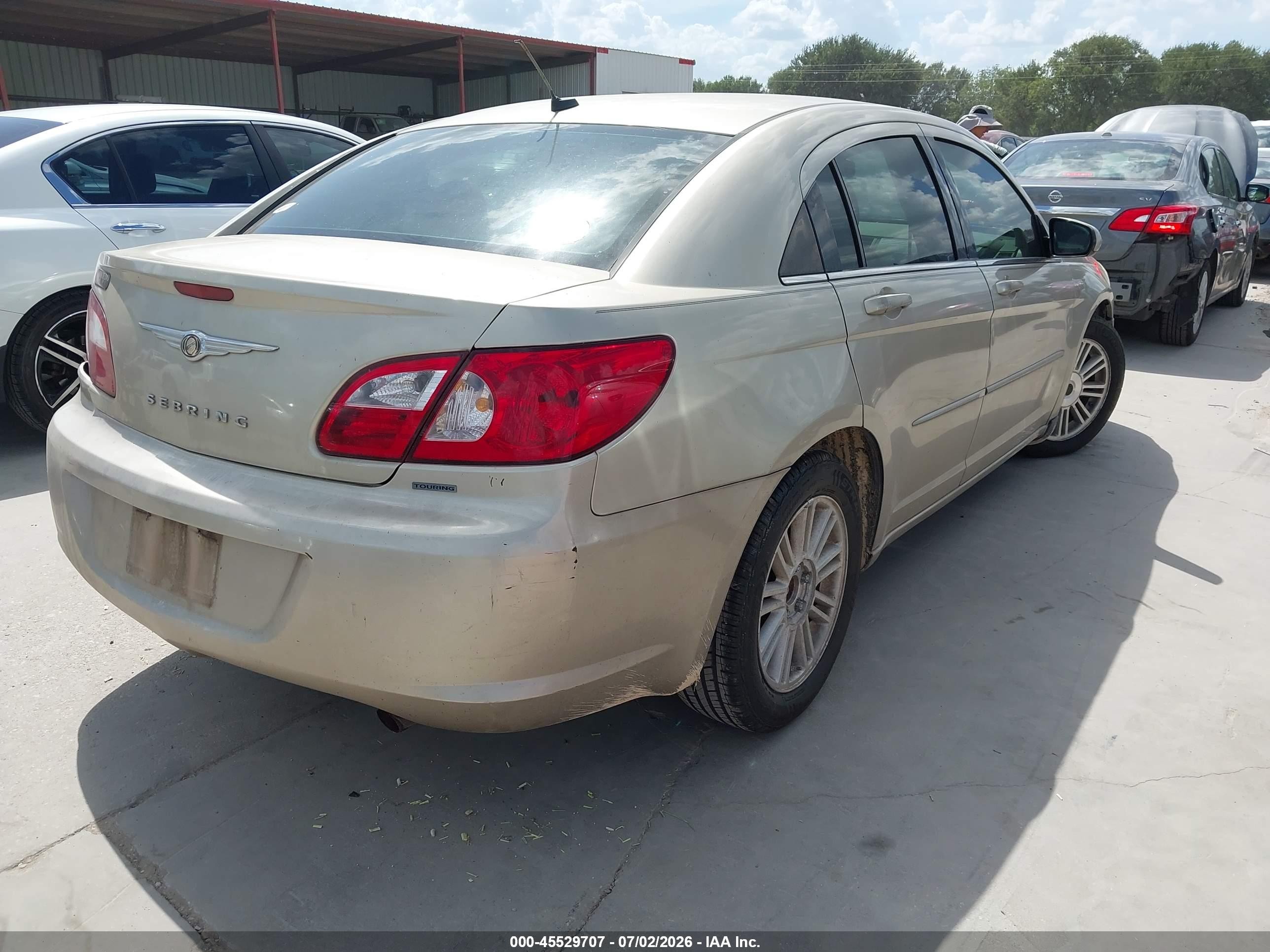 2007 Chrysler Sebring Touring Gold vin: 1C3LC56K67N532669