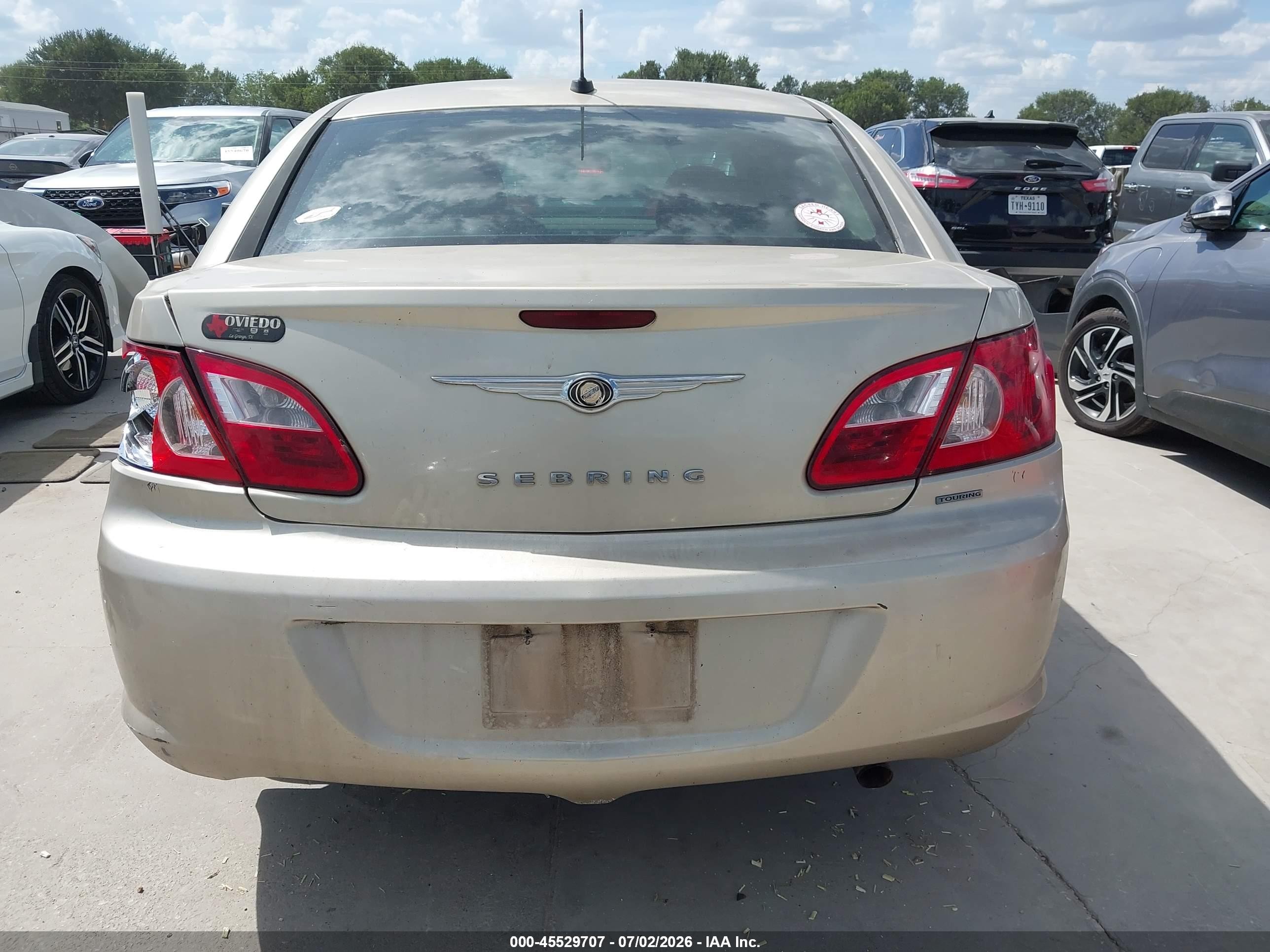 2007 Chrysler Sebring Touring Gold vin: 1C3LC56K67N532669