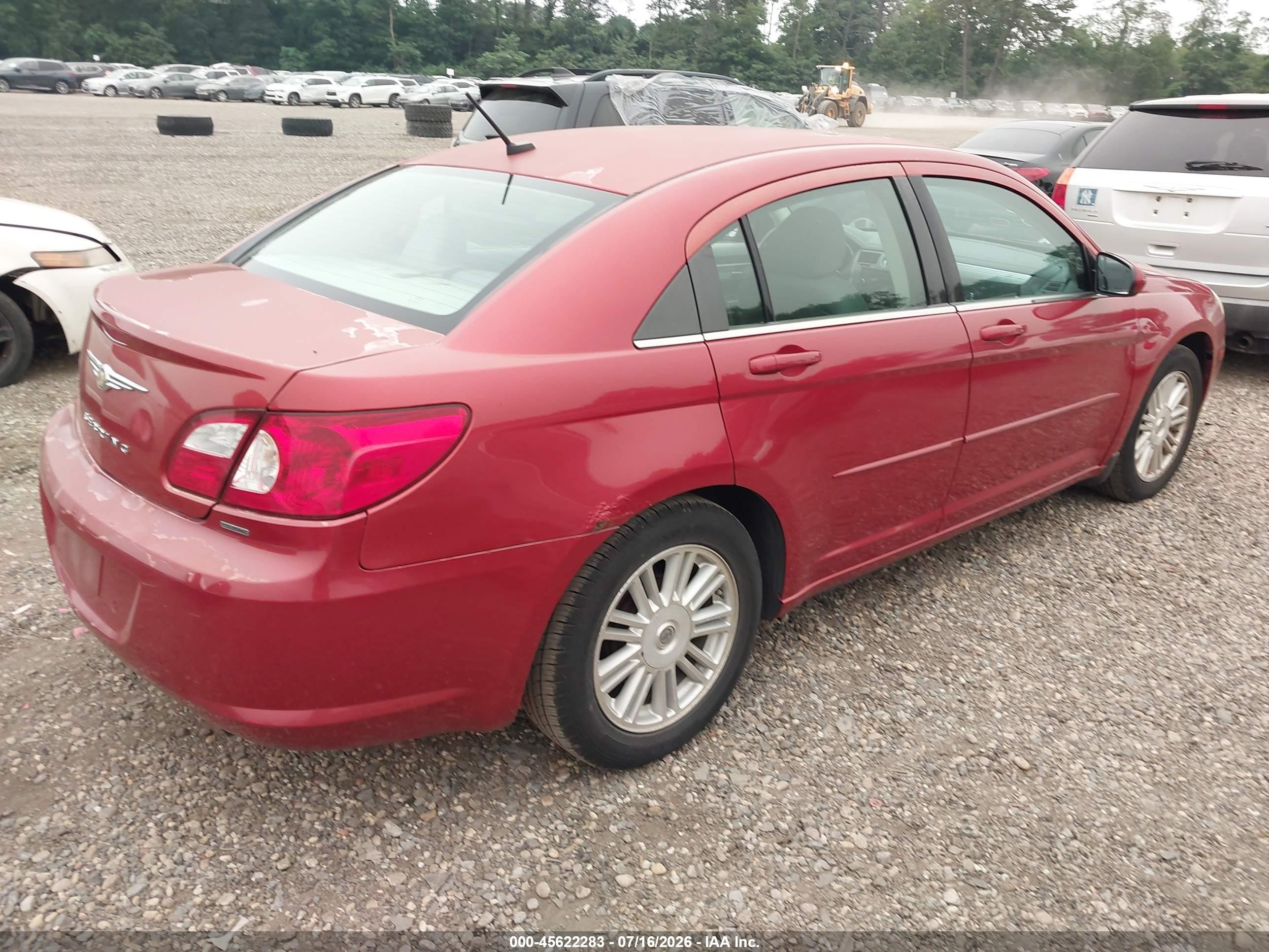 2007 Chrysler Sebring Touring Red vin: 1C3LC56K87N529871
