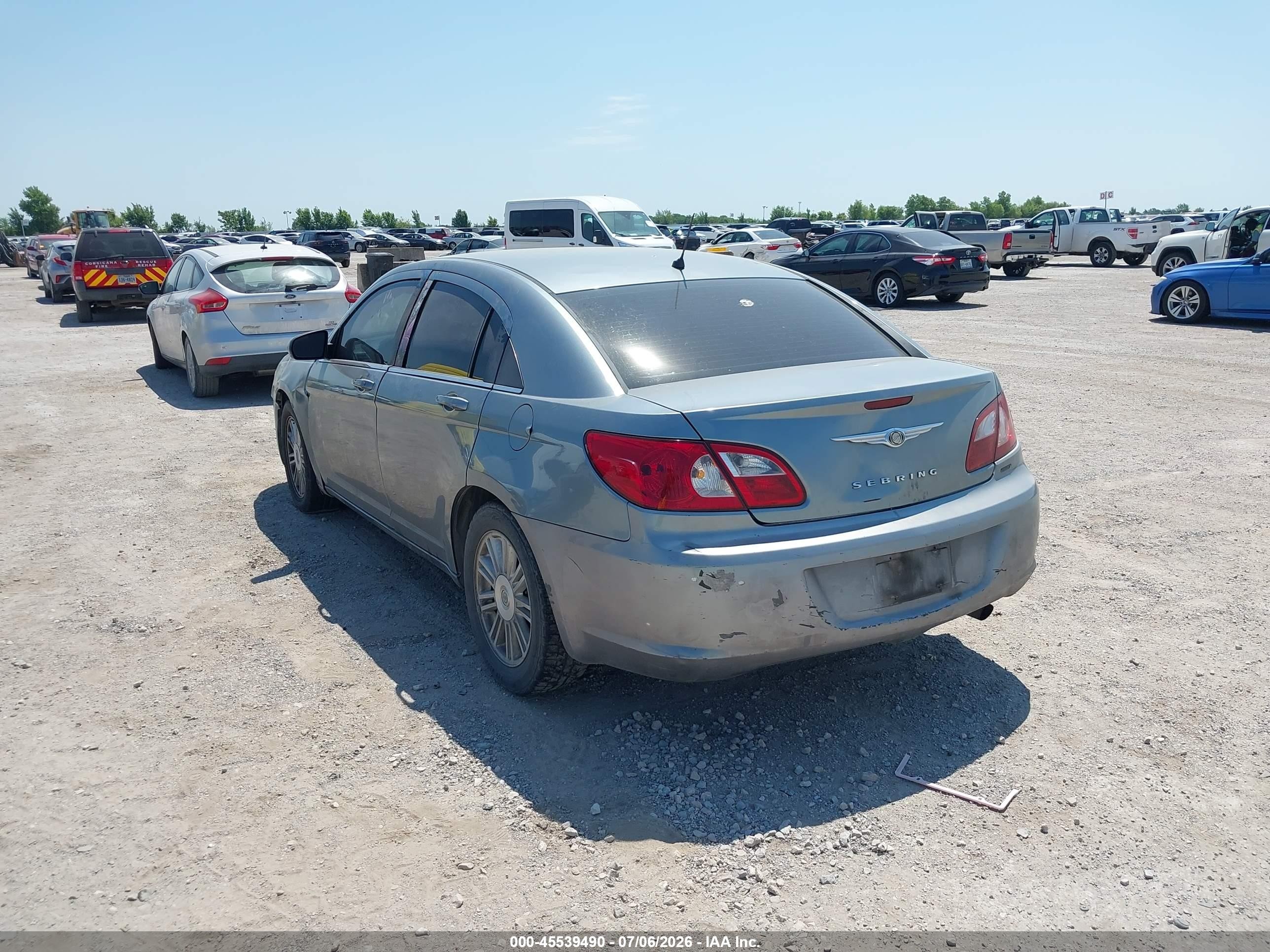 2007 Chrysler Sebring Touring Light Blue vin: 1C3LC56R37N520234