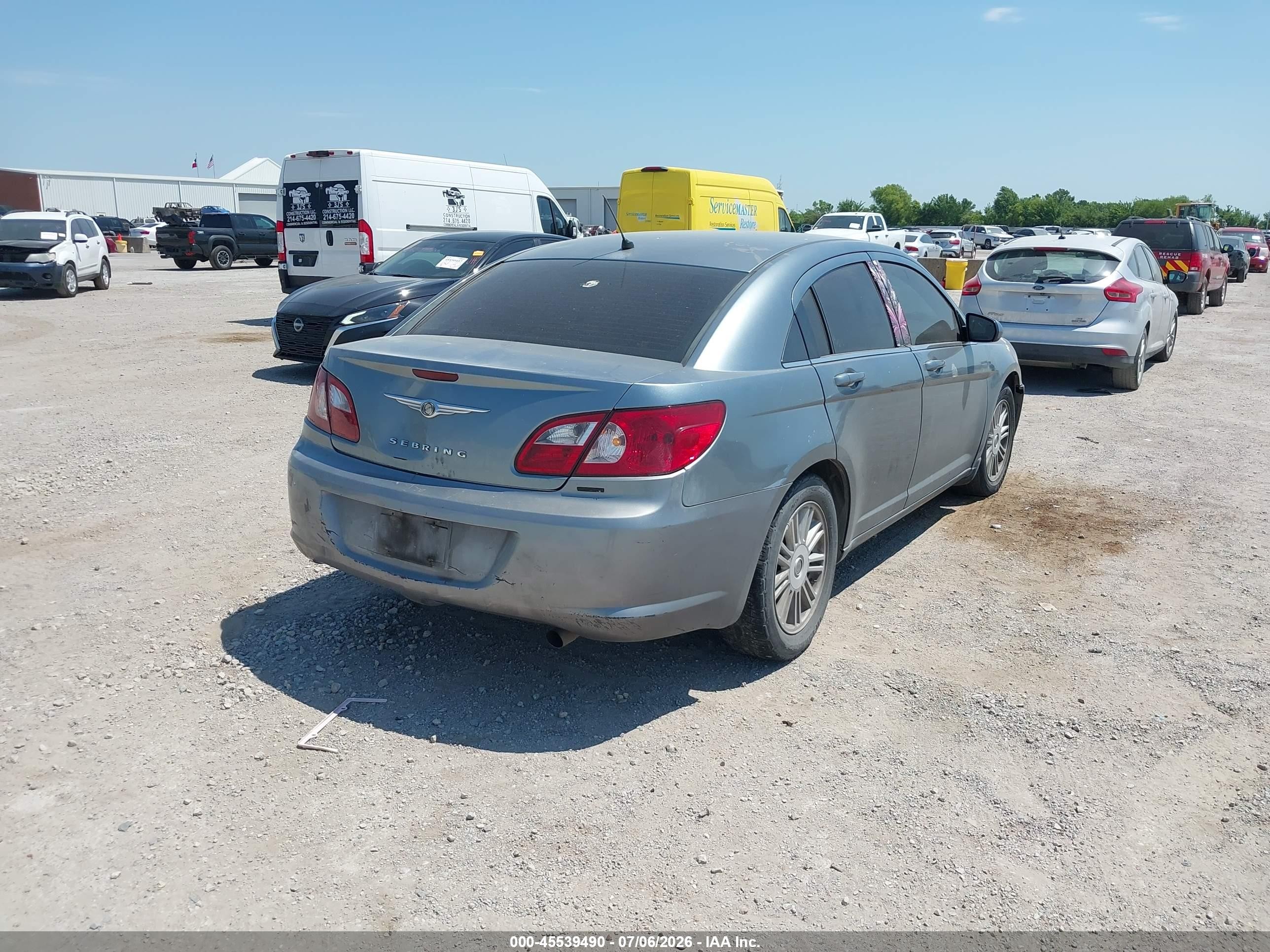 2007 Chrysler Sebring Touring Light Blue vin: 1C3LC56R37N520234