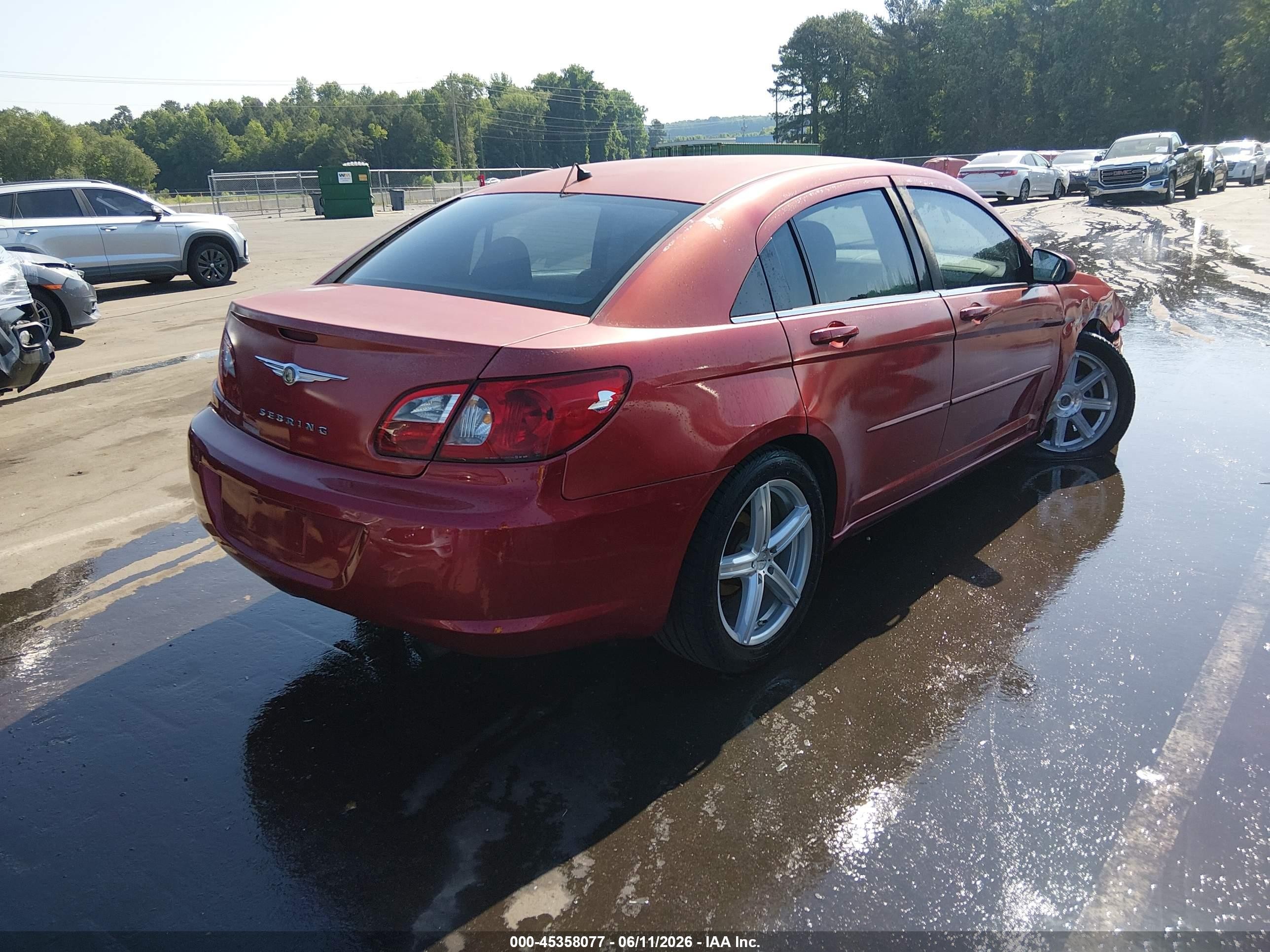 2007 Chrysler Sebring Touring Red vin: 1C3LC56R37N654936