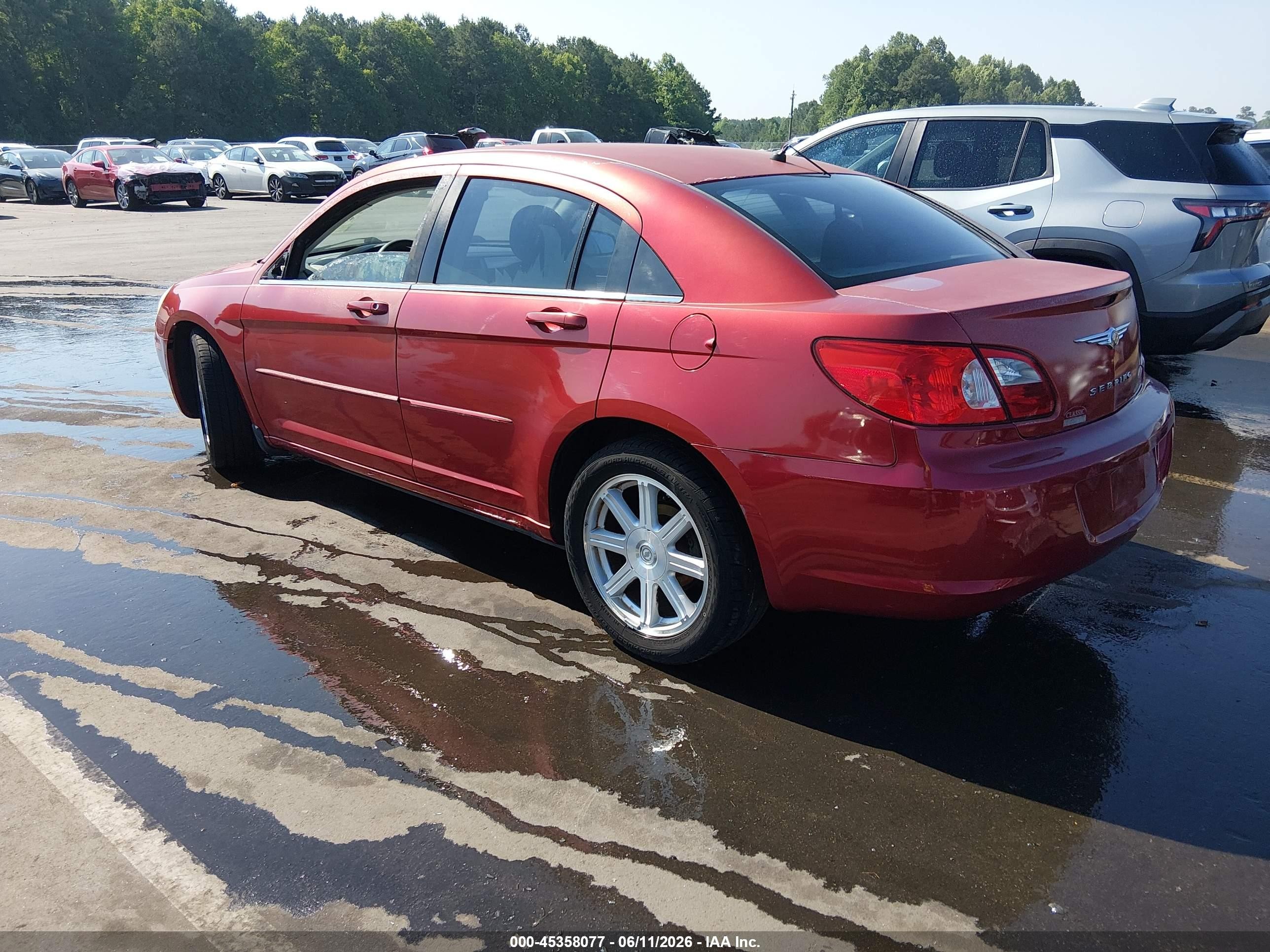 2007 Chrysler Sebring Touring Red vin: 1C3LC56R37N654936