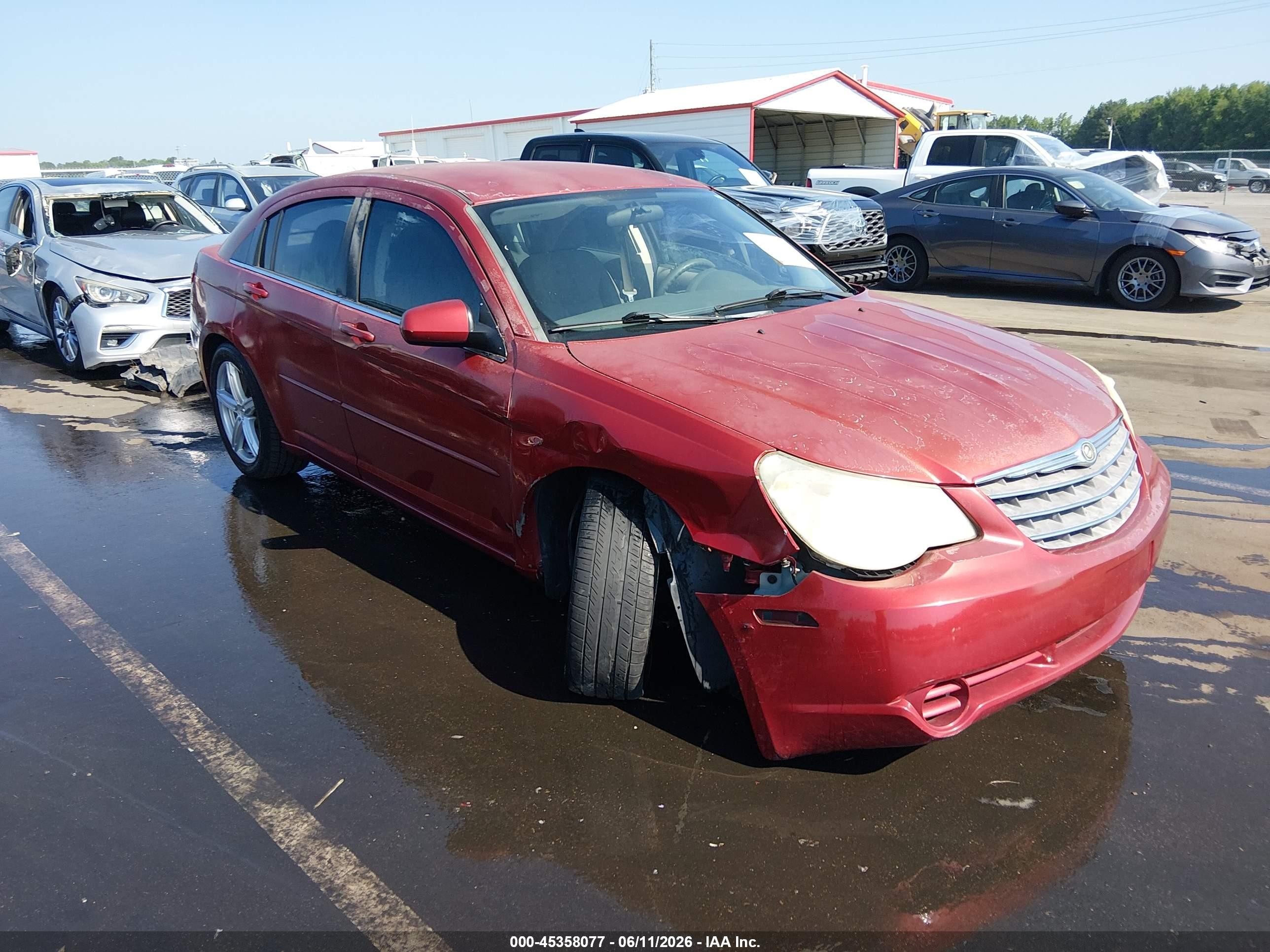 2007 Chrysler Sebring Touring Red vin: 1C3LC56R37N654936