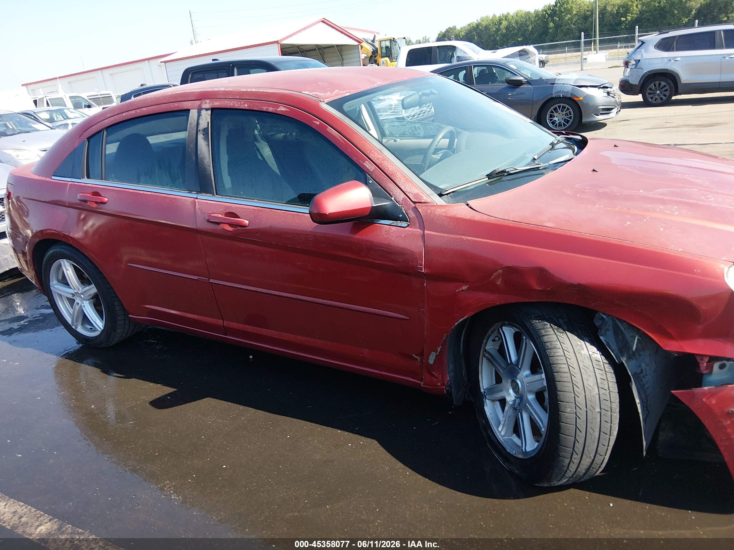 2007 Chrysler Sebring Touring Red vin: 1C3LC56R37N654936