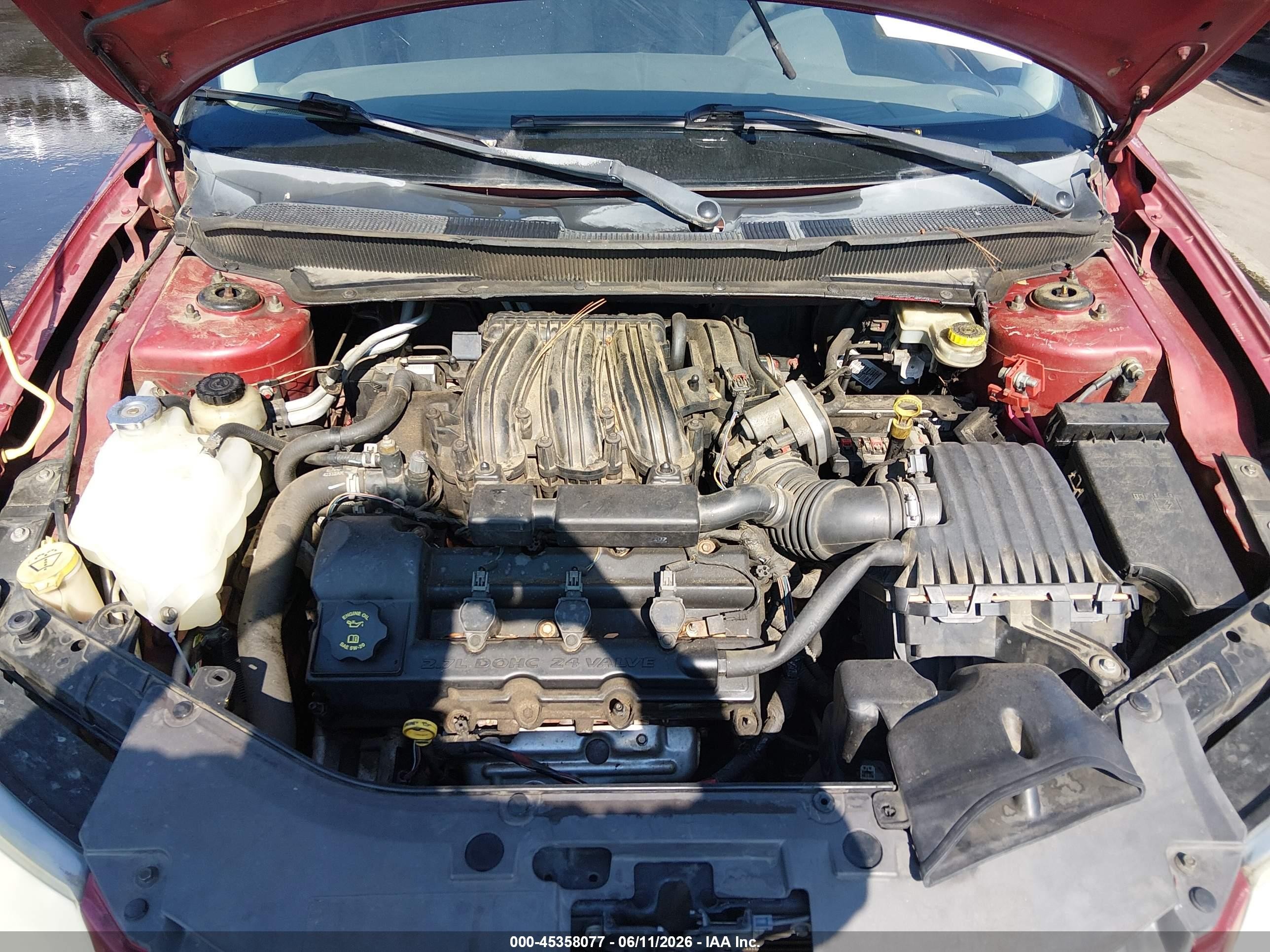 2007 Chrysler Sebring Touring Red vin: 1C3LC56R37N654936