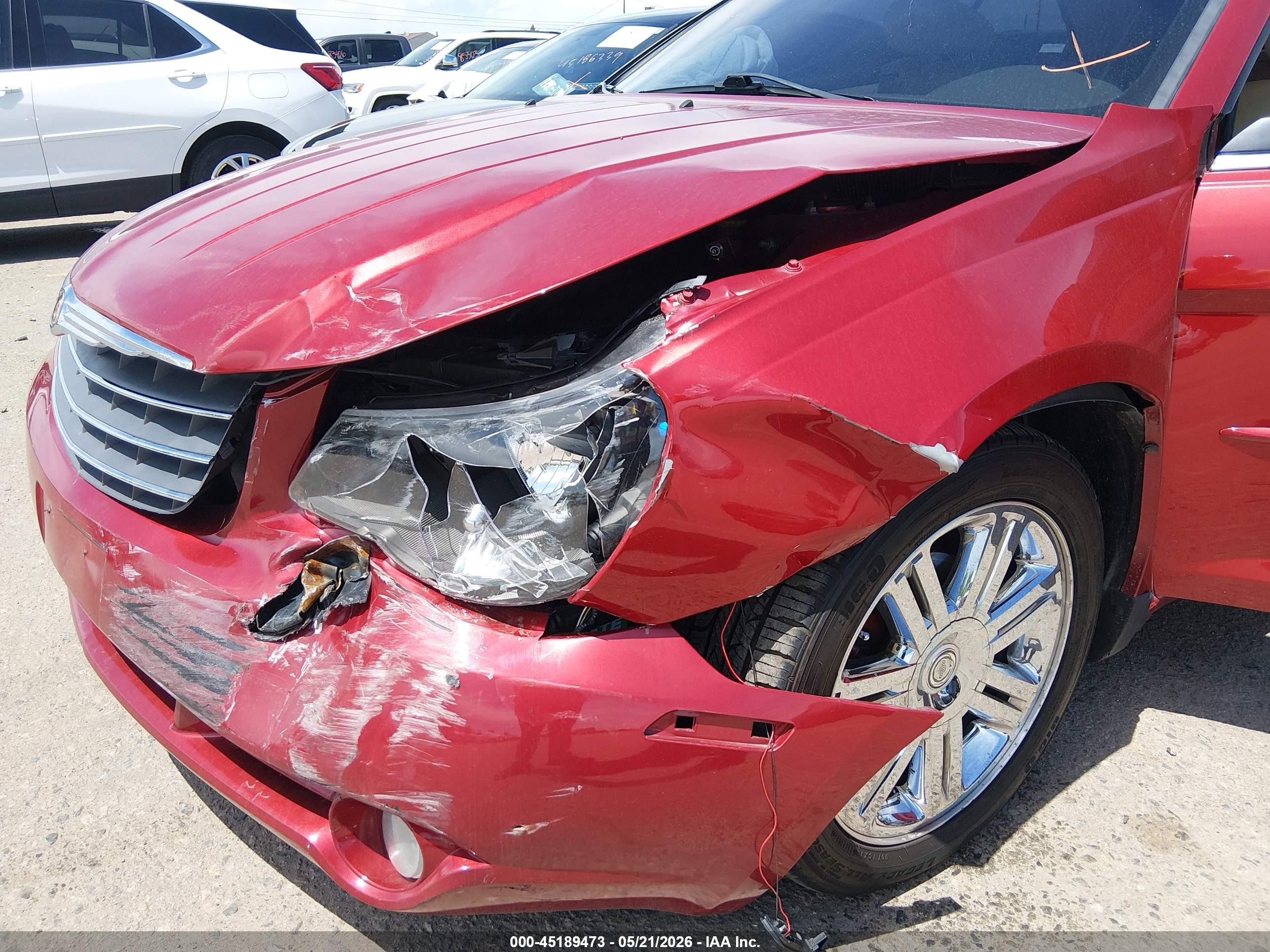 2008 Chrysler Sebring Limited Red vin: 1C3LC65M08N147487