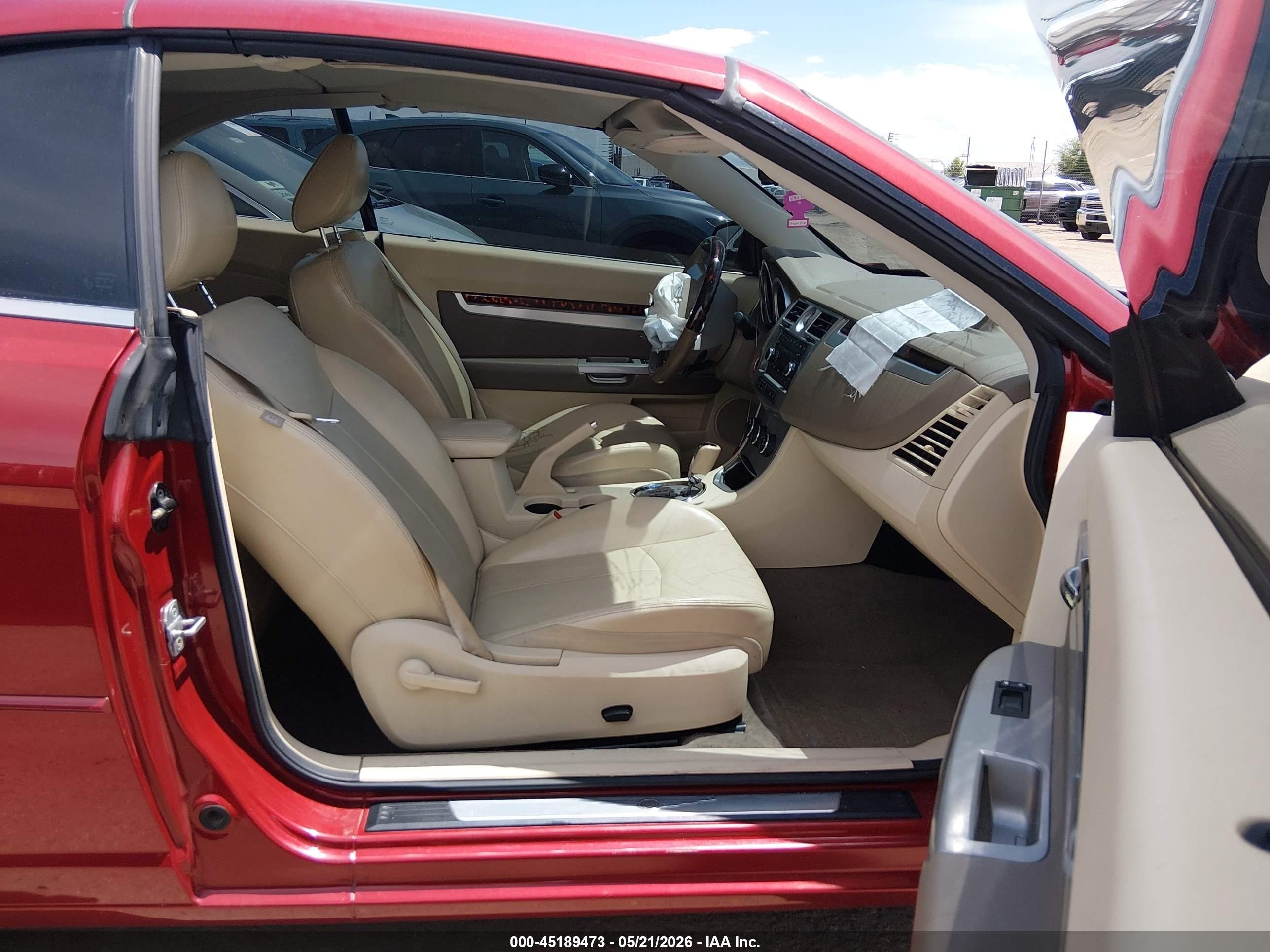 2008 Chrysler Sebring Limited Red vin: 1C3LC65M08N147487