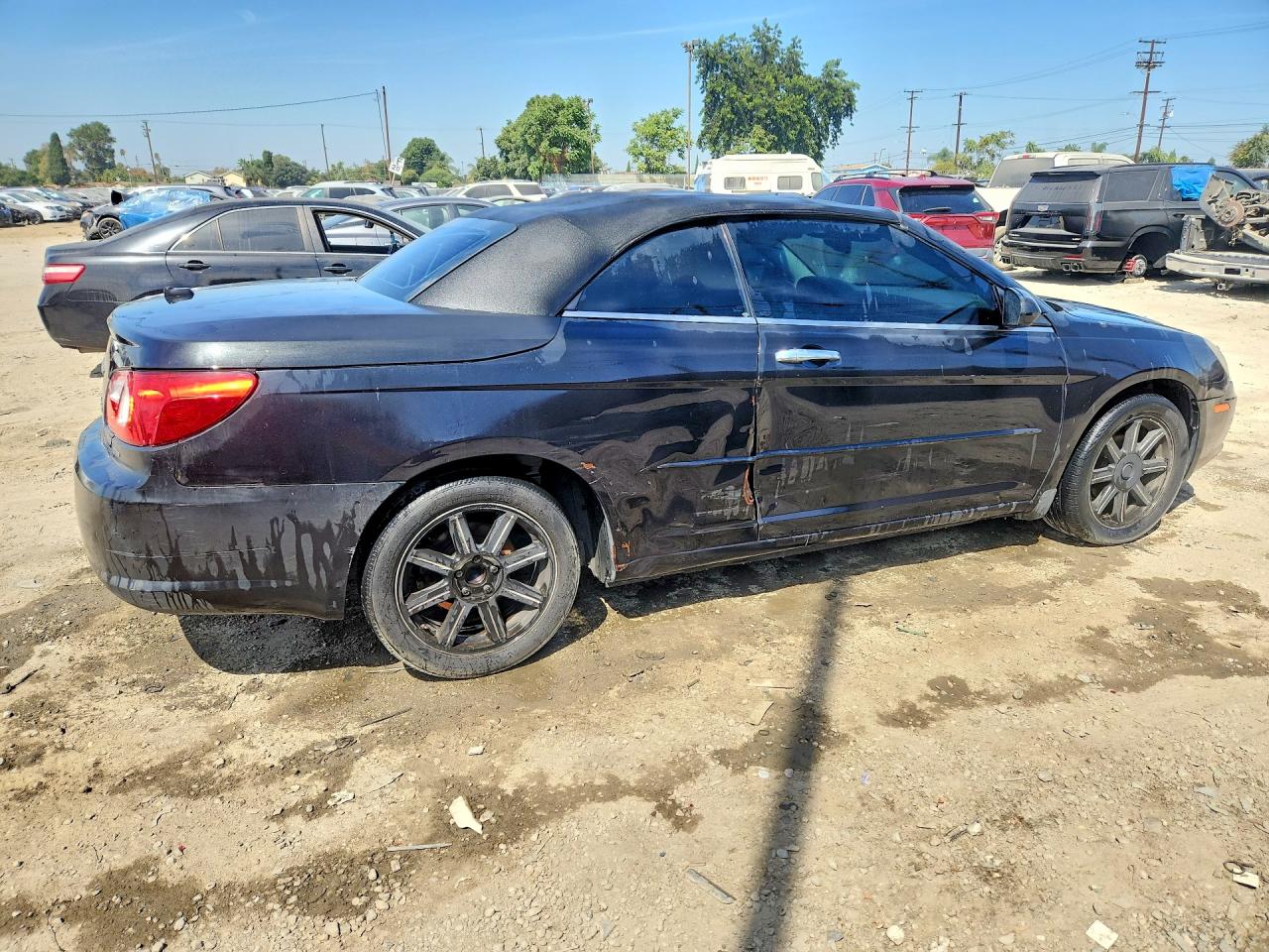 2008 Chrysler Sebring Limited Black vin: 1C3LC65M18N251857