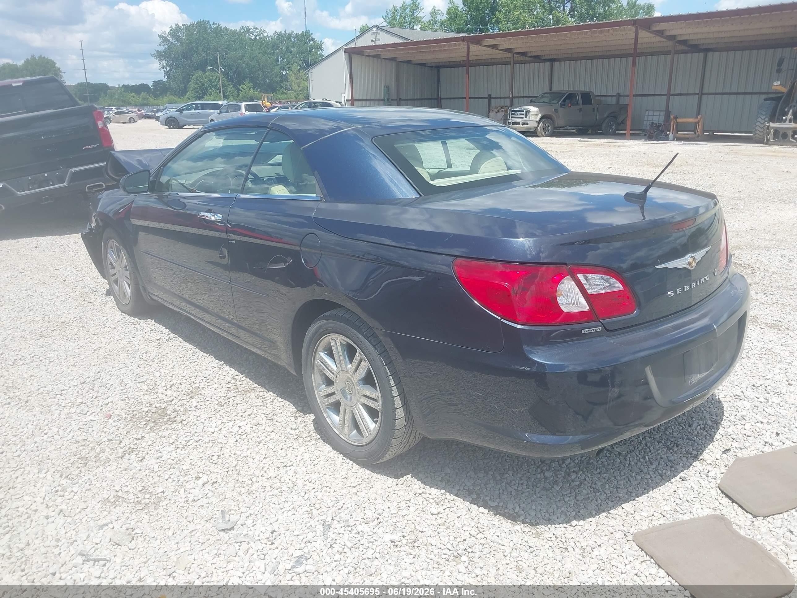 2008 Chrysler Sebring Limited Dark Blue vin: 1C3LC65M28N635307