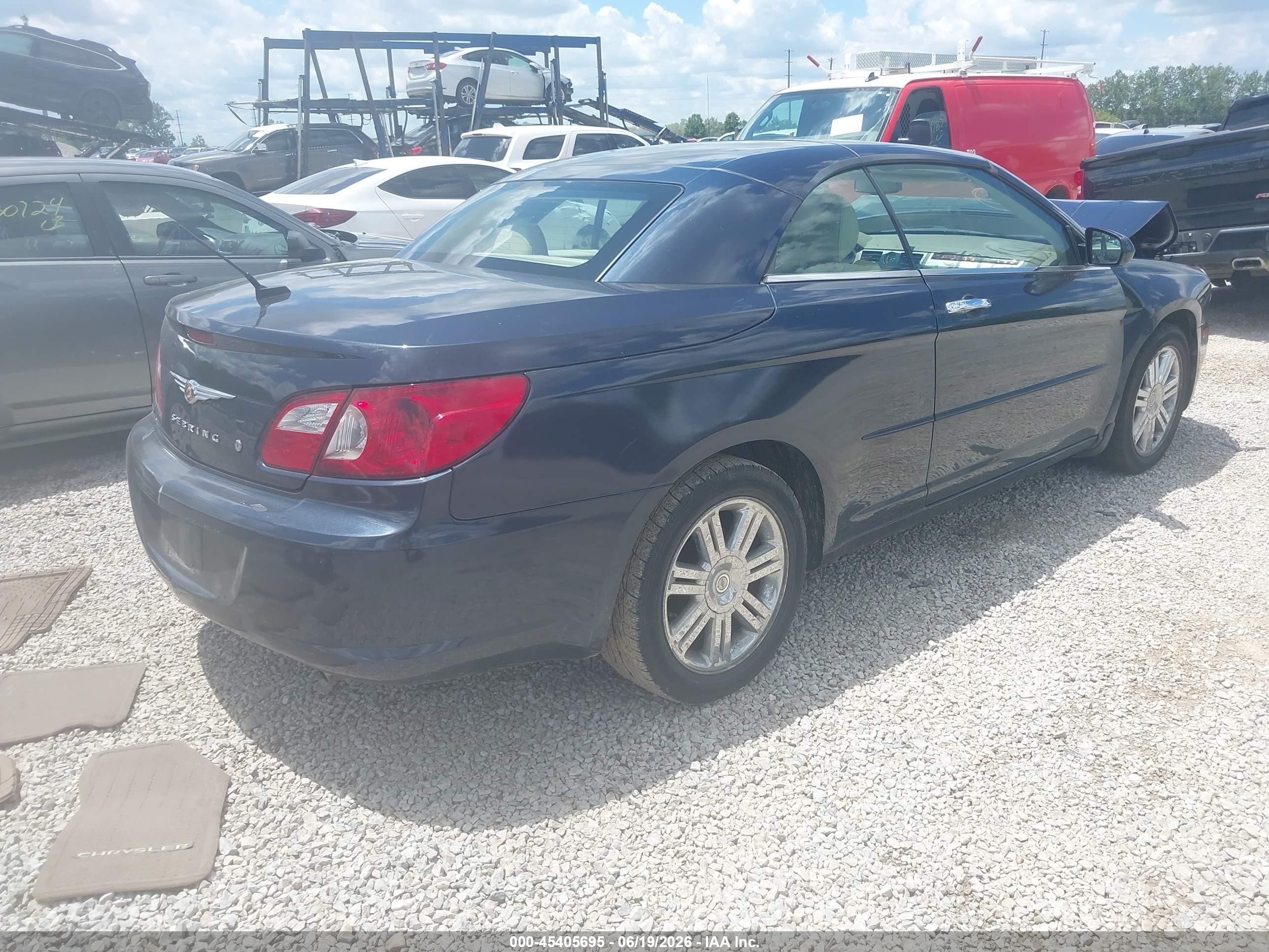 2008 Chrysler Sebring Limited Dark Blue vin: 1C3LC65M28N635307