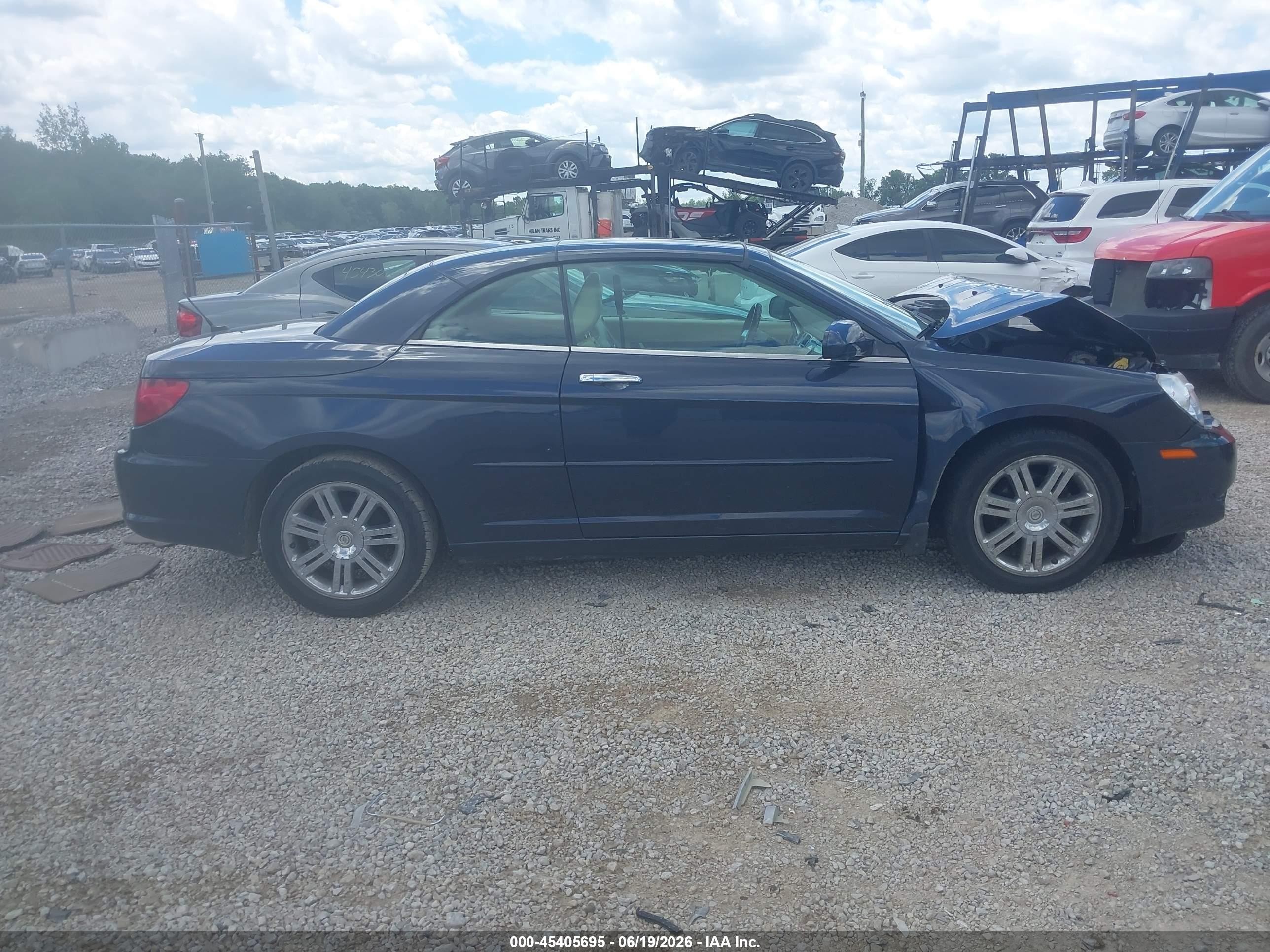2008 Chrysler Sebring Limited Dark Blue vin: 1C3LC65M28N635307