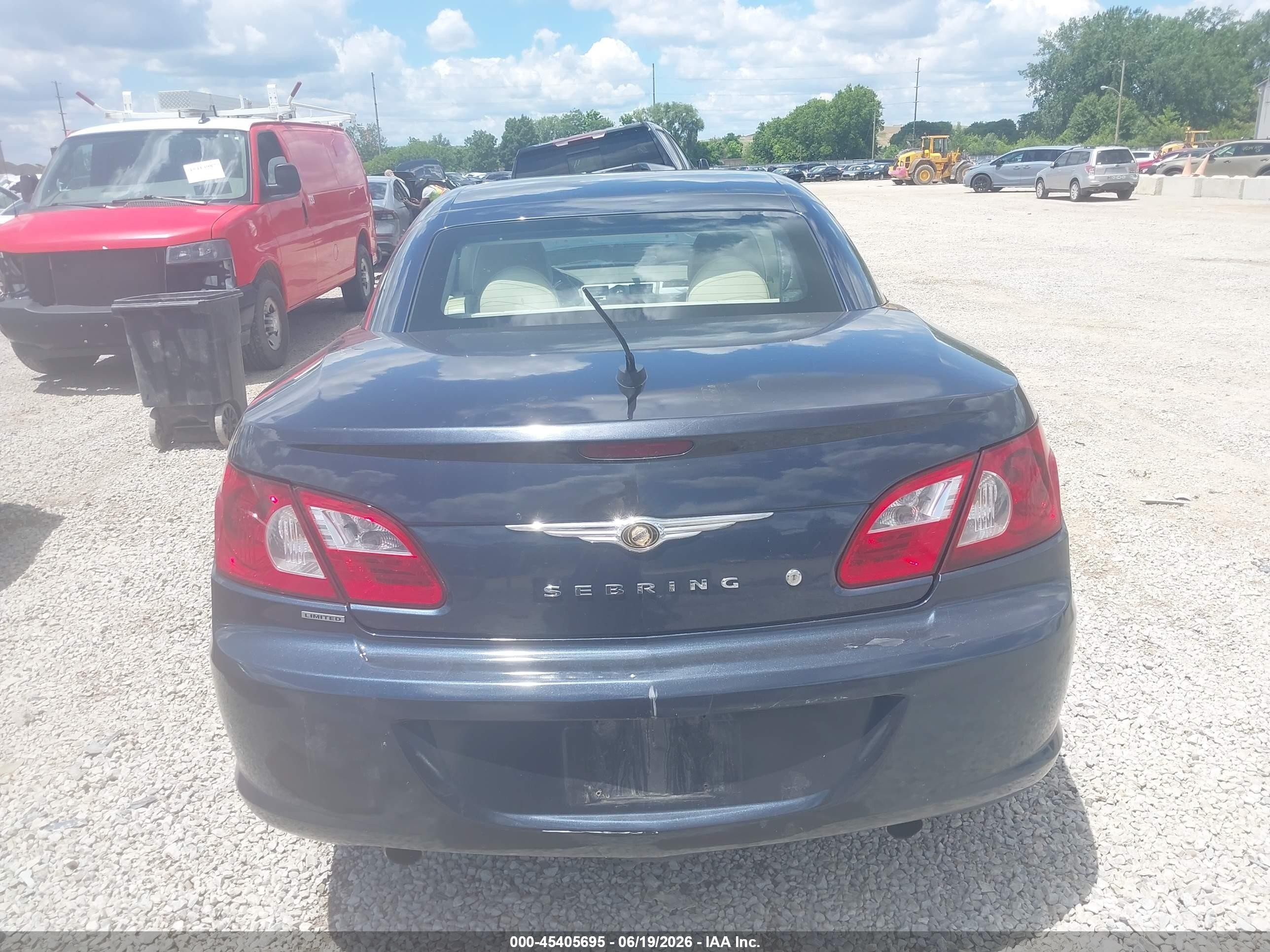 2008 Chrysler Sebring Limited Dark Blue vin: 1C3LC65M28N635307