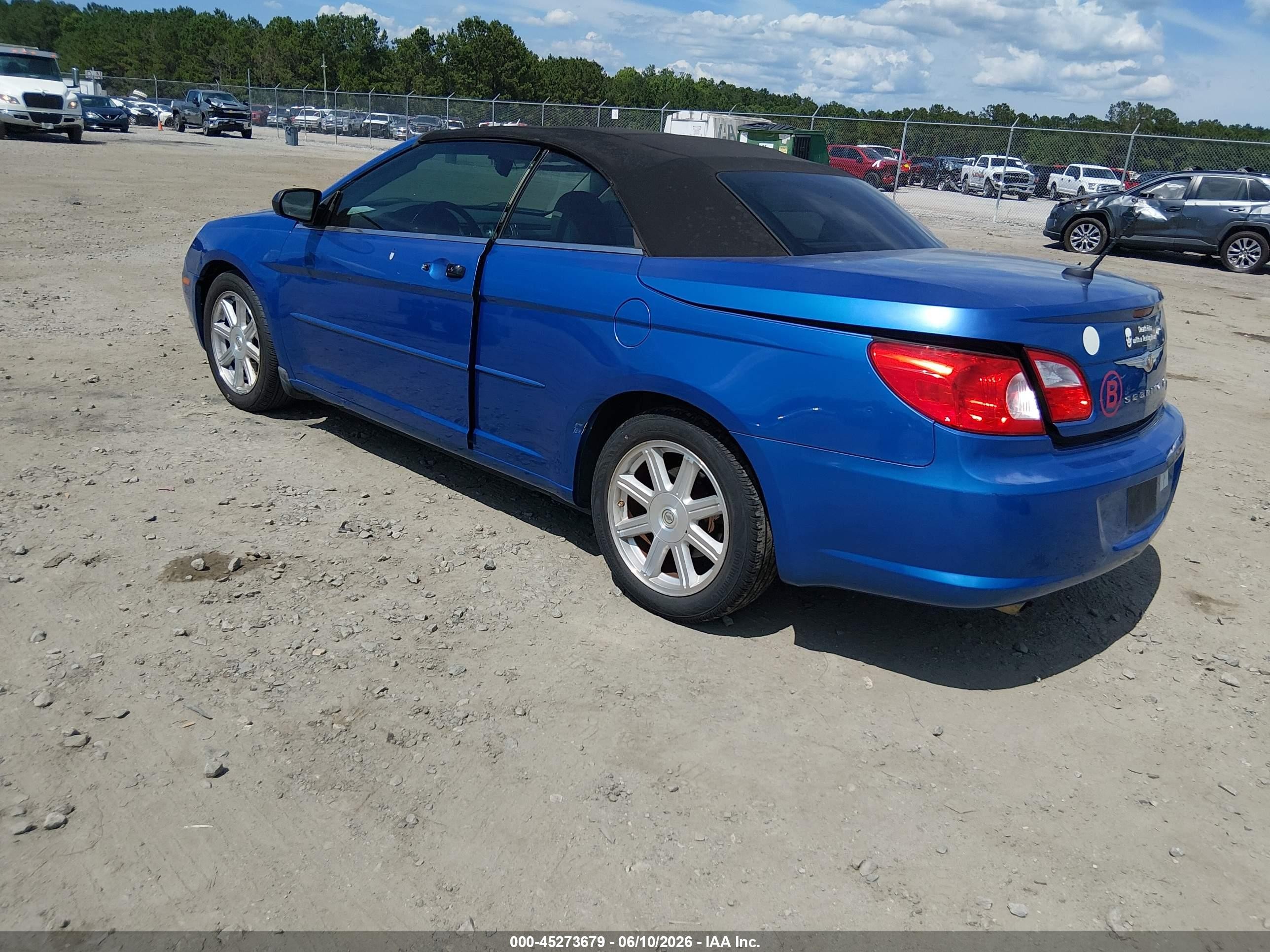 2008 Chrysler Sebring Limited Blue vin: 1C3LC65M58N167184