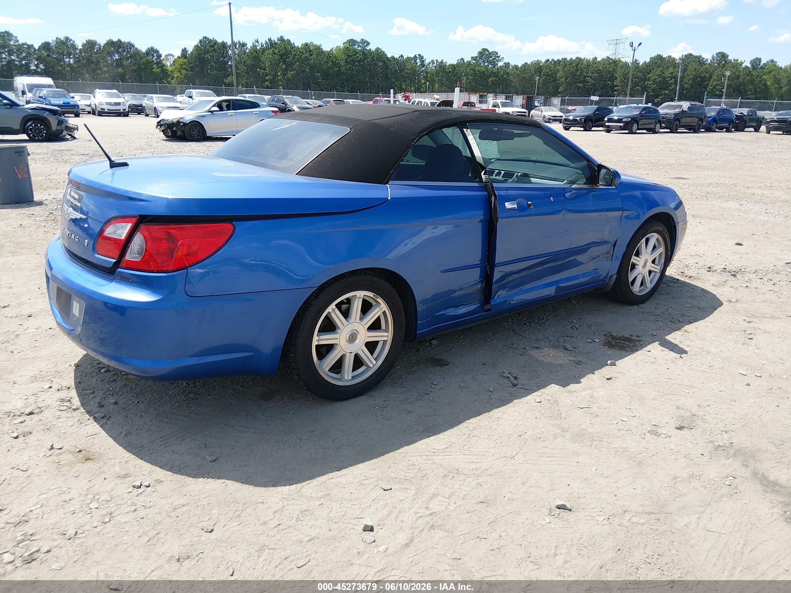2008 Chrysler Sebring Limited Blue vin: 1C3LC65M58N167184