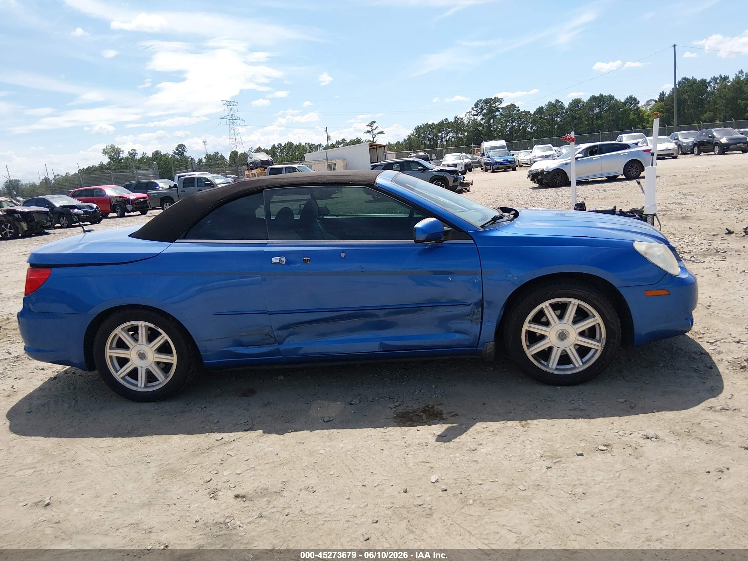 2008 Chrysler Sebring Limited Blue vin: 1C3LC65M58N167184