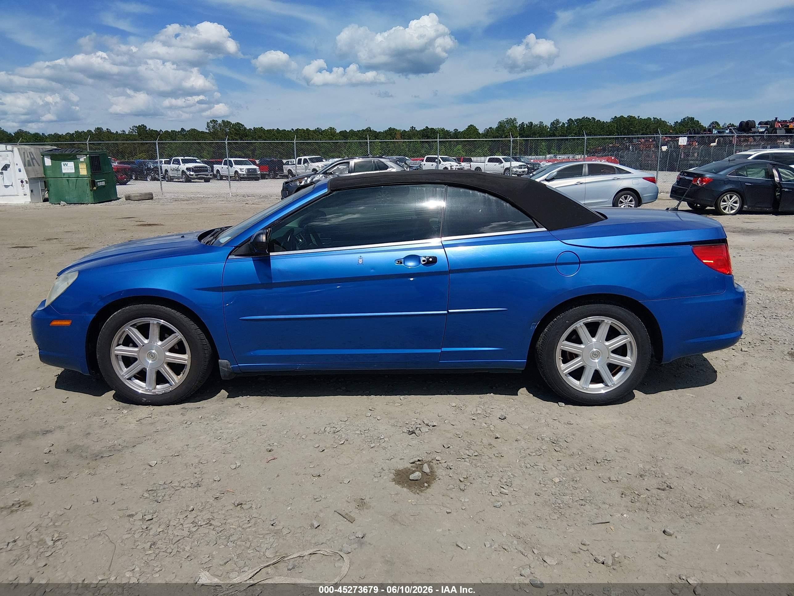 2008 Chrysler Sebring Limited Blue vin: 1C3LC65M58N167184
