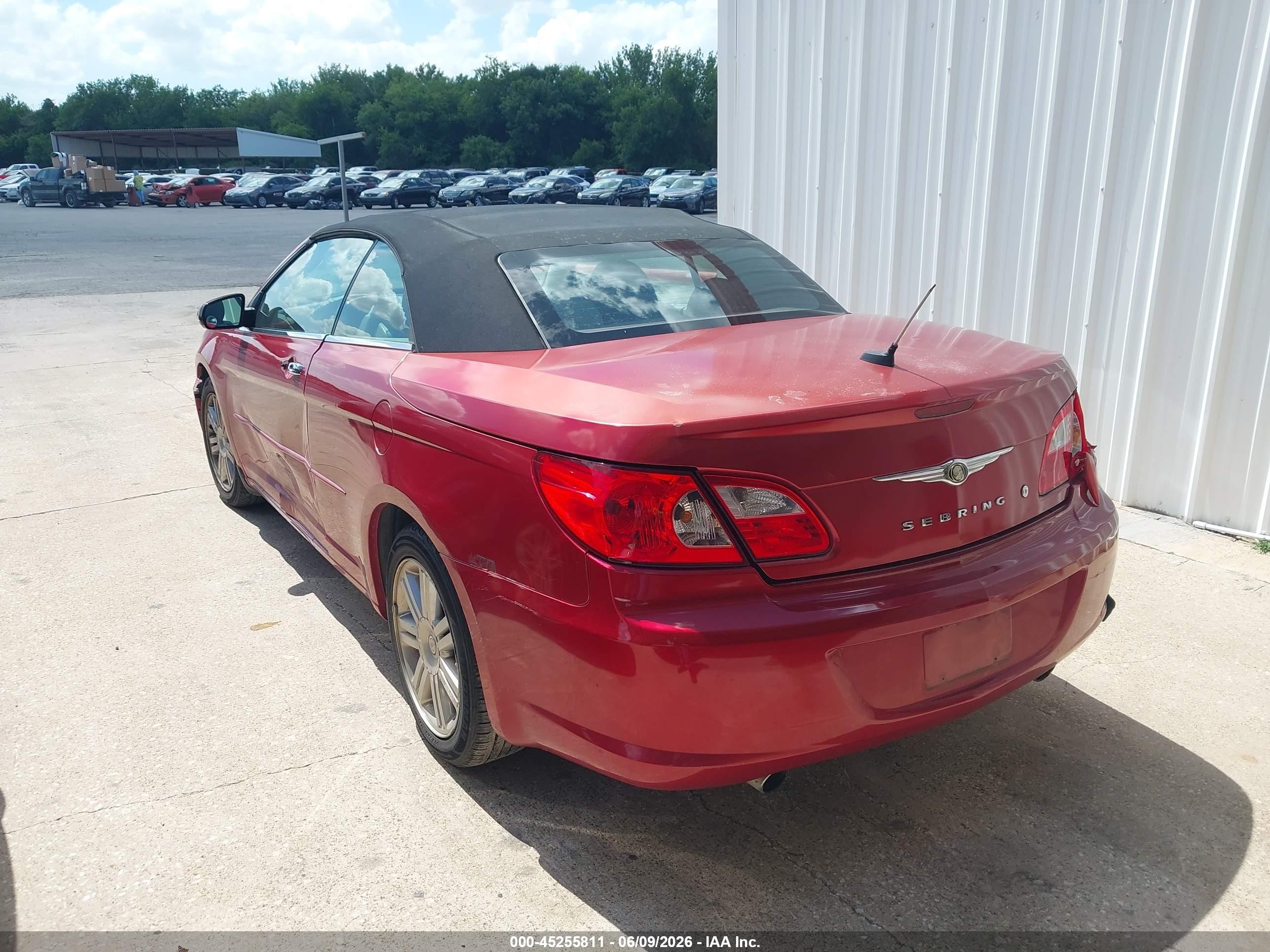 2008 Chrysler Sebring Limited Красный vin: 1C3LC65M58N639237