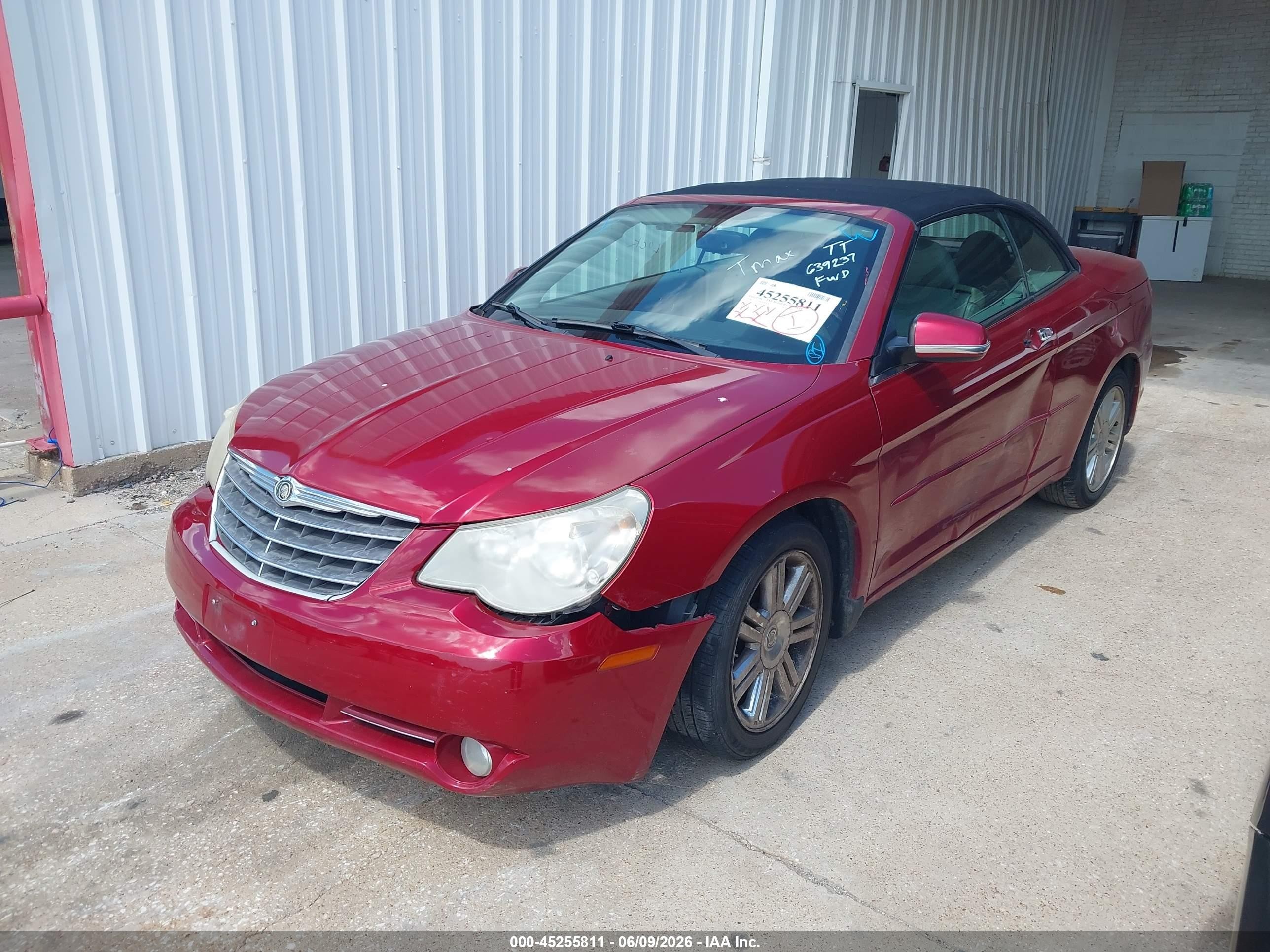 2008 Chrysler Sebring Limited Красный vin: 1C3LC65M58N639237