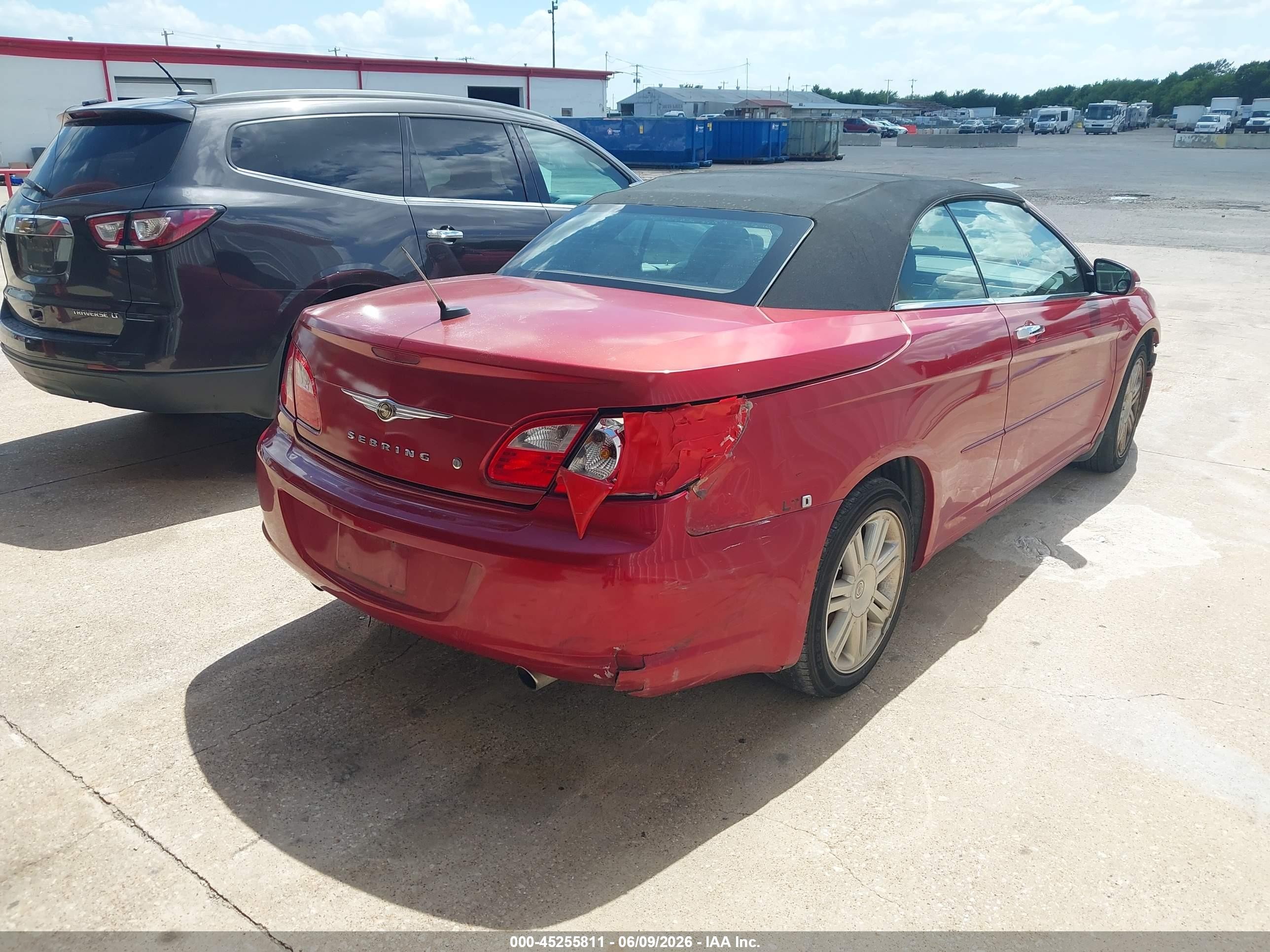 2008 Chrysler Sebring Limited Красный vin: 1C3LC65M58N639237