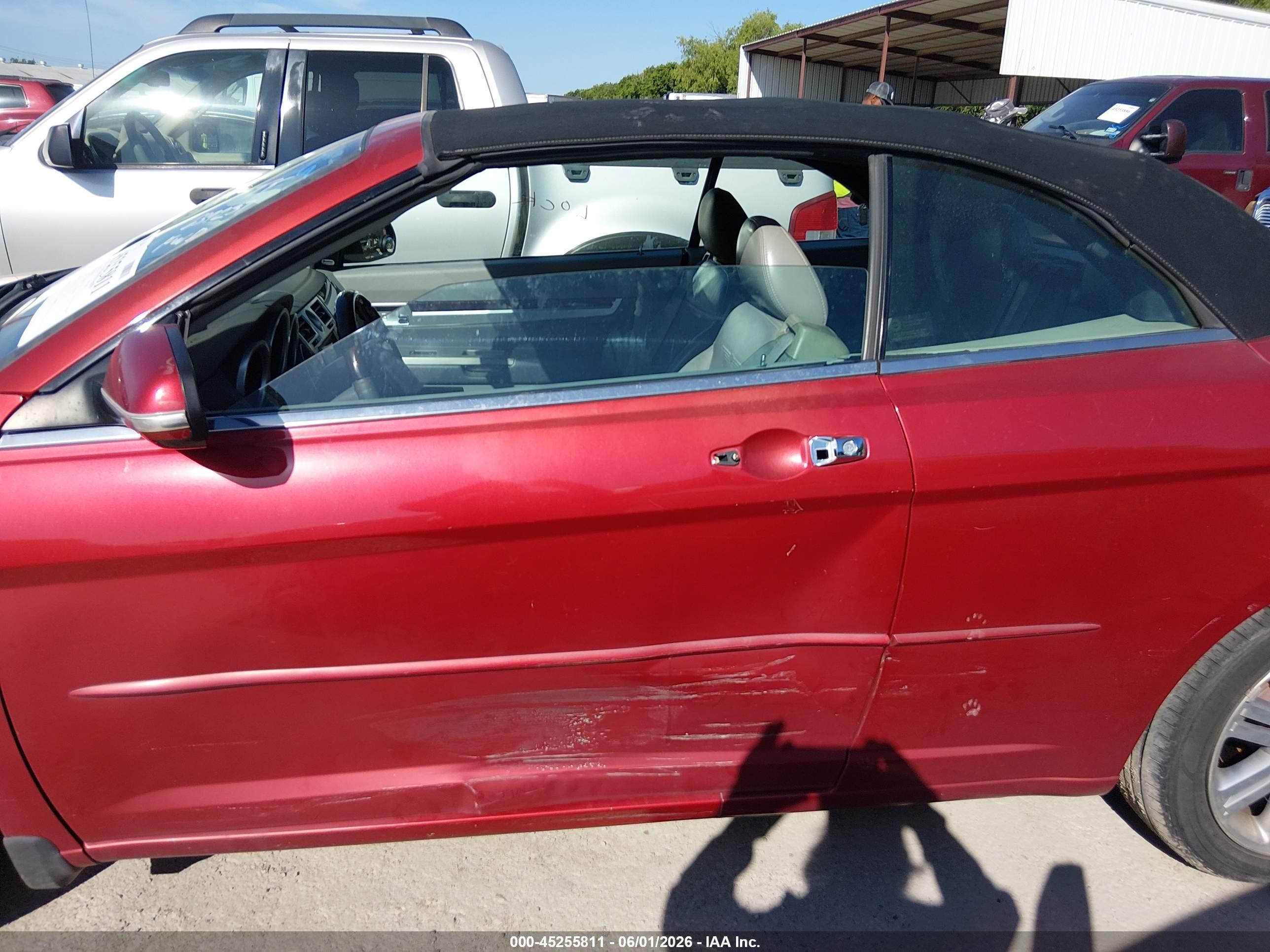 2008 Chrysler Sebring Limited Красный vin: 1C3LC65M58N639237