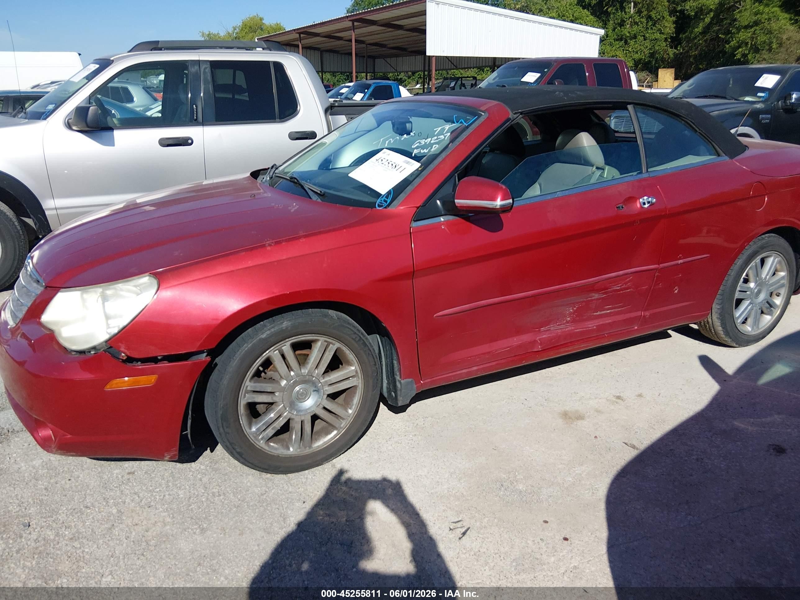 2008 Chrysler Sebring Limited Красный vin: 1C3LC65M58N639237