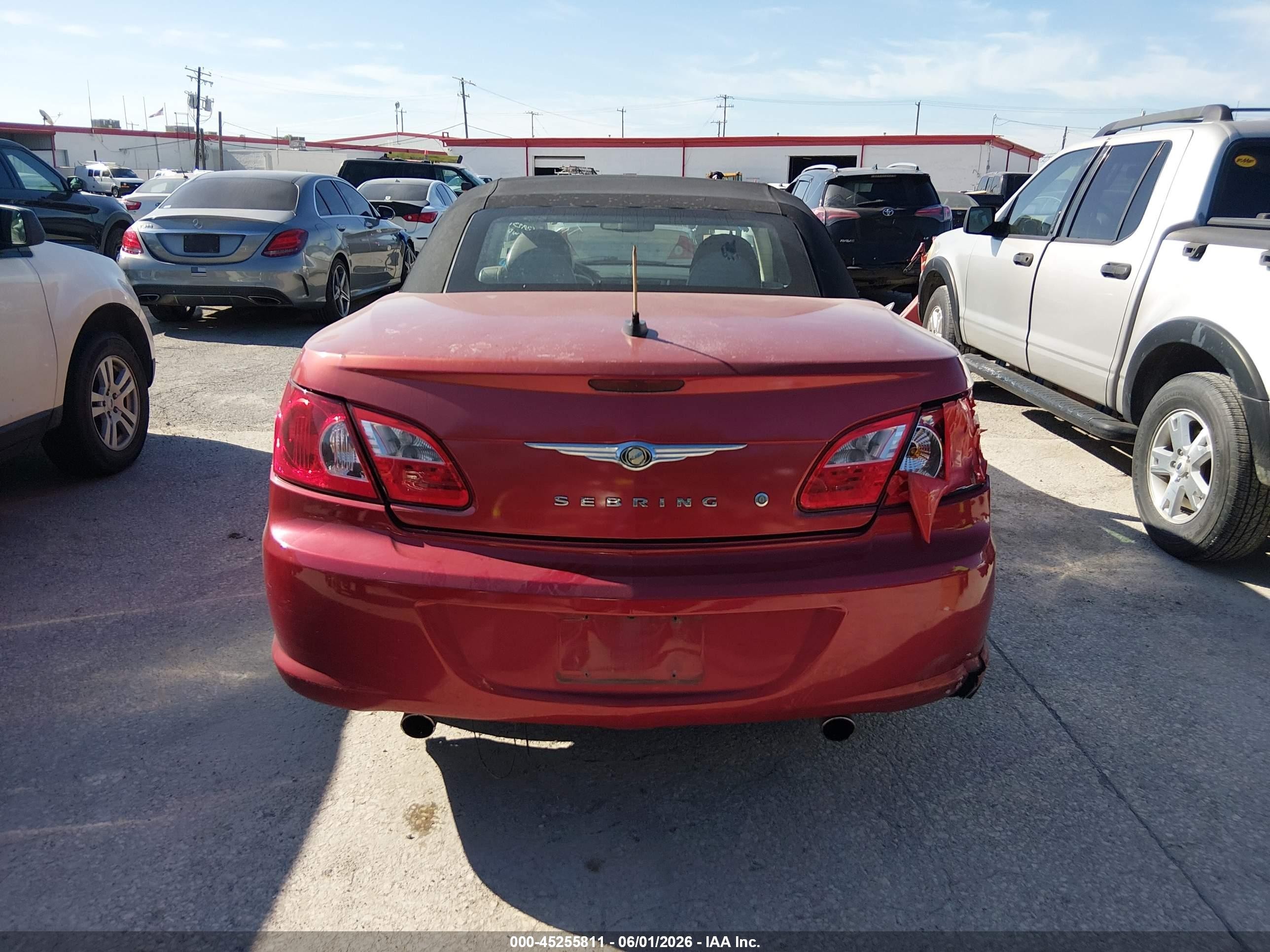 2008 Chrysler Sebring Limited Красный vin: 1C3LC65M58N639237