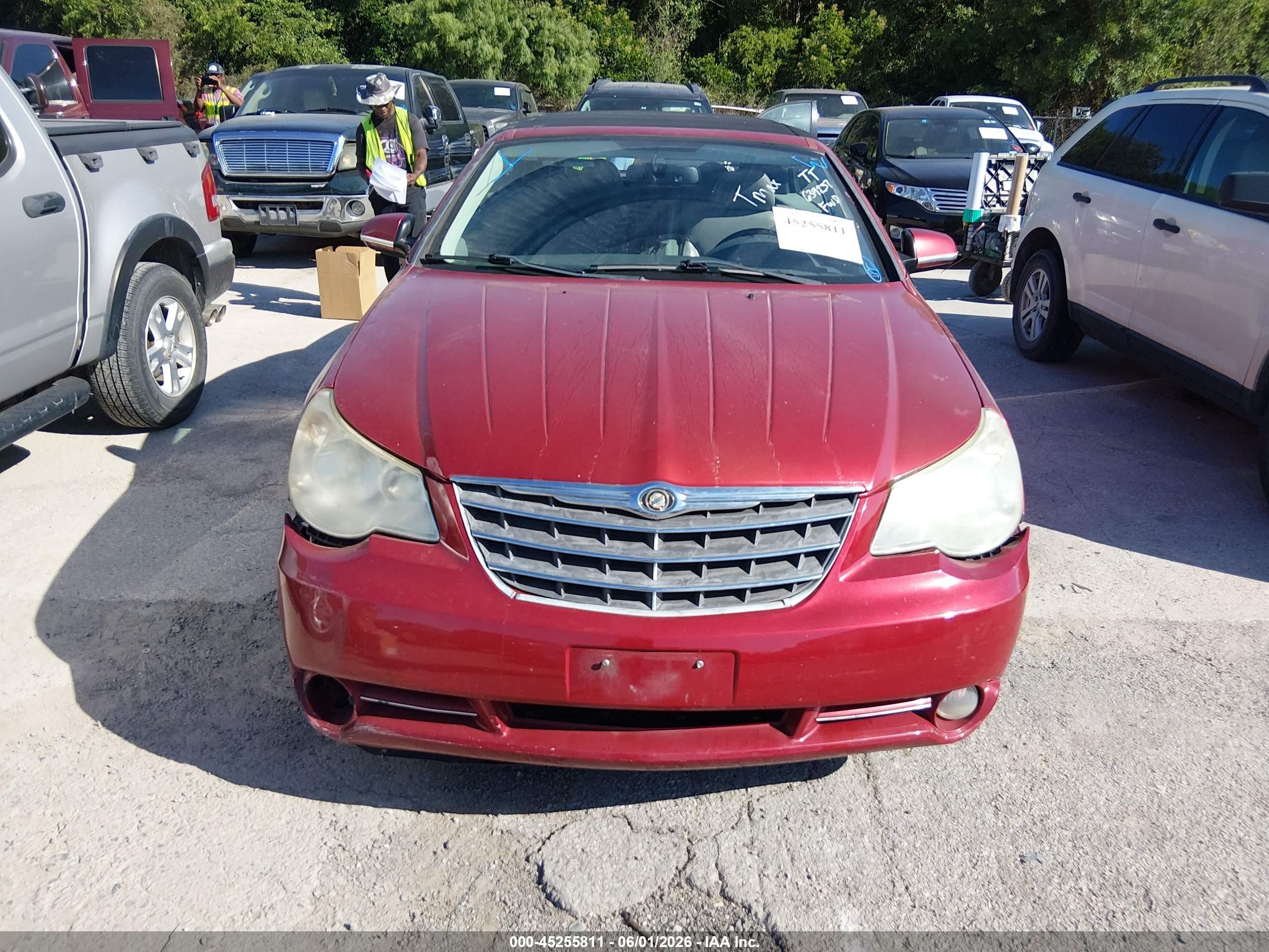 2008 Chrysler Sebring Limited Красный vin: 1C3LC65M58N639237