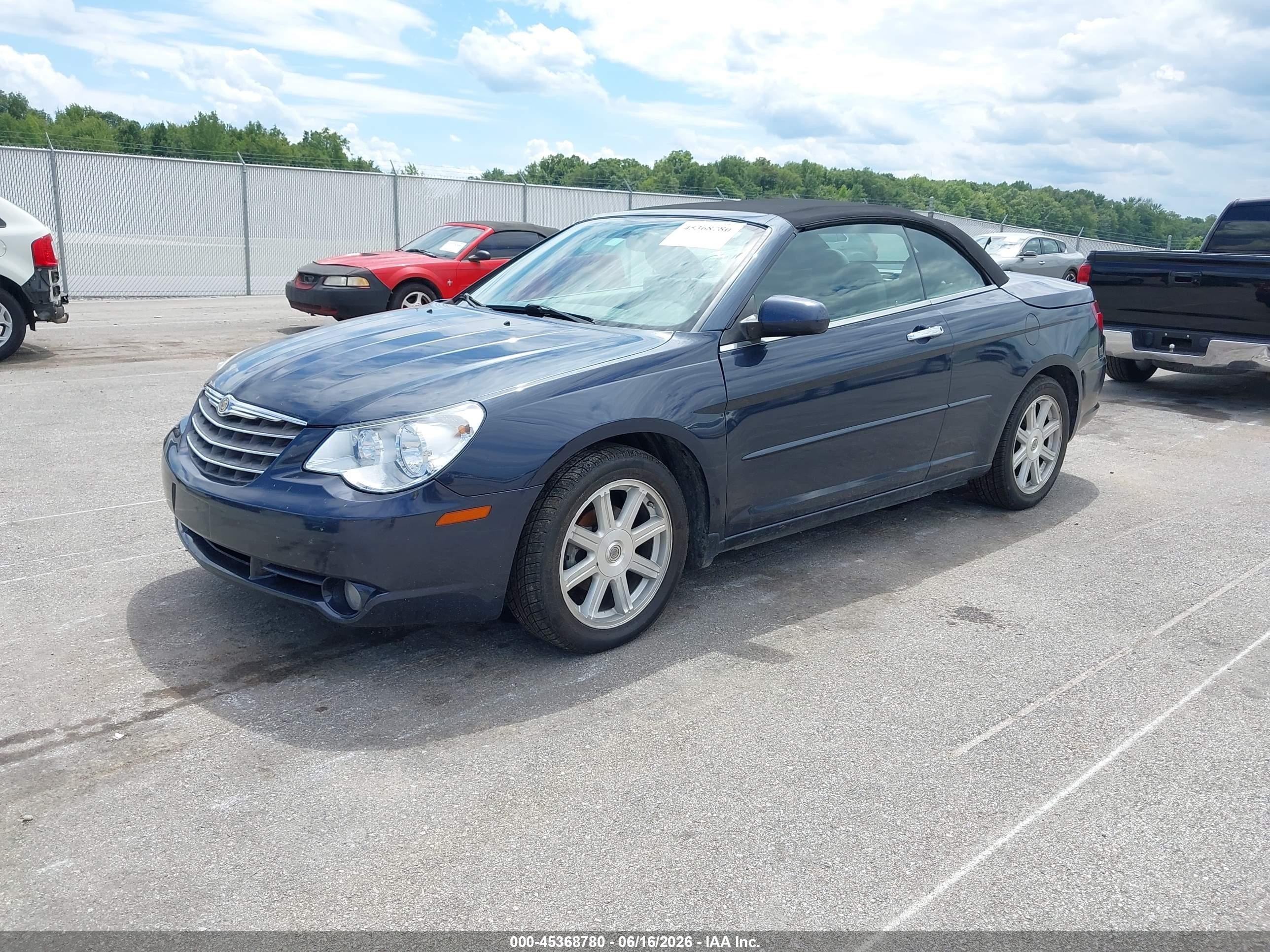 2008 Chrysler Sebring Limited Blue vin: 1C3LC65M68N608594