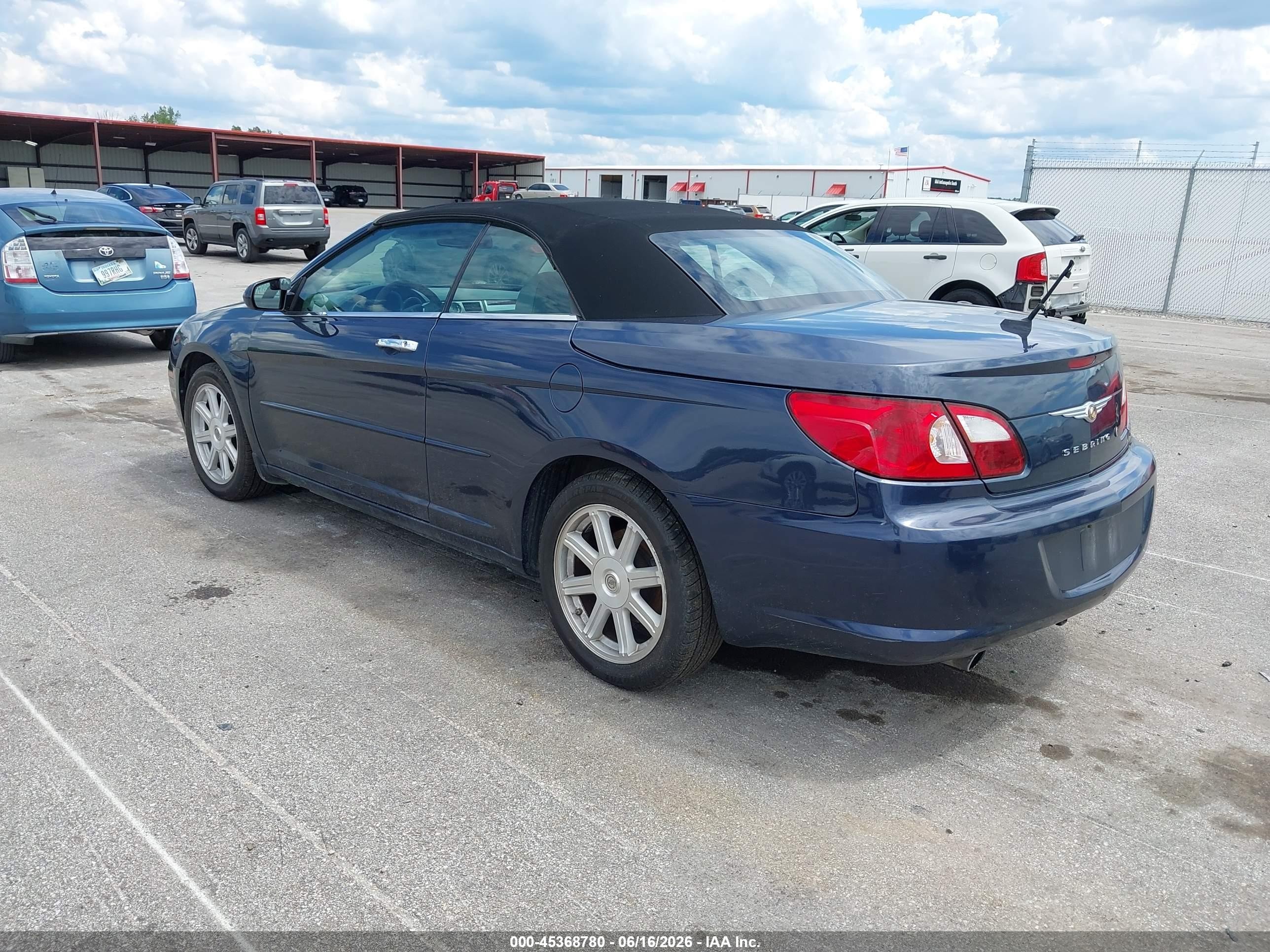 2008 Chrysler Sebring Limited Blue vin: 1C3LC65M68N608594