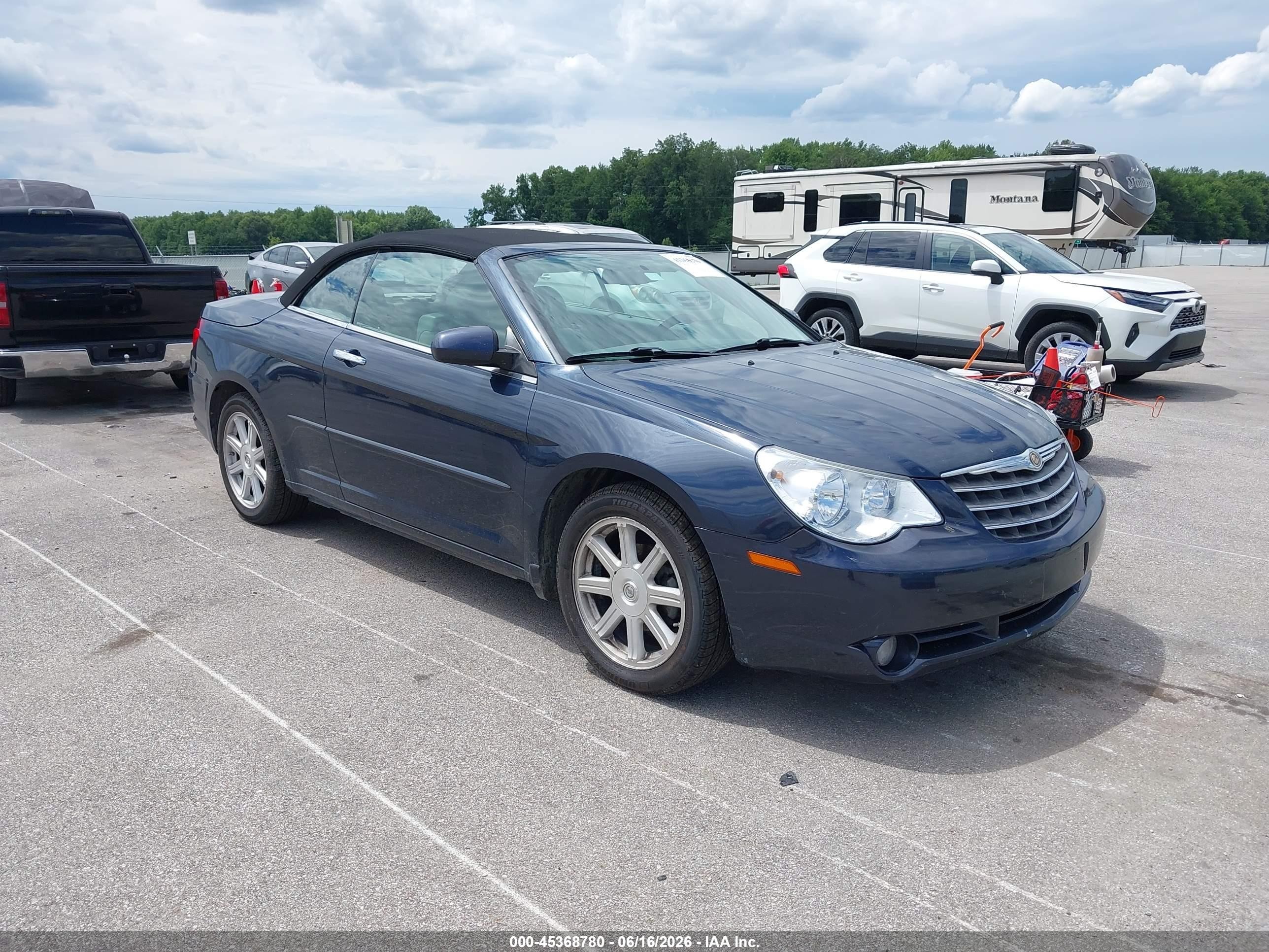 2008 Chrysler Sebring Limited Blue vin: 1C3LC65M68N608594