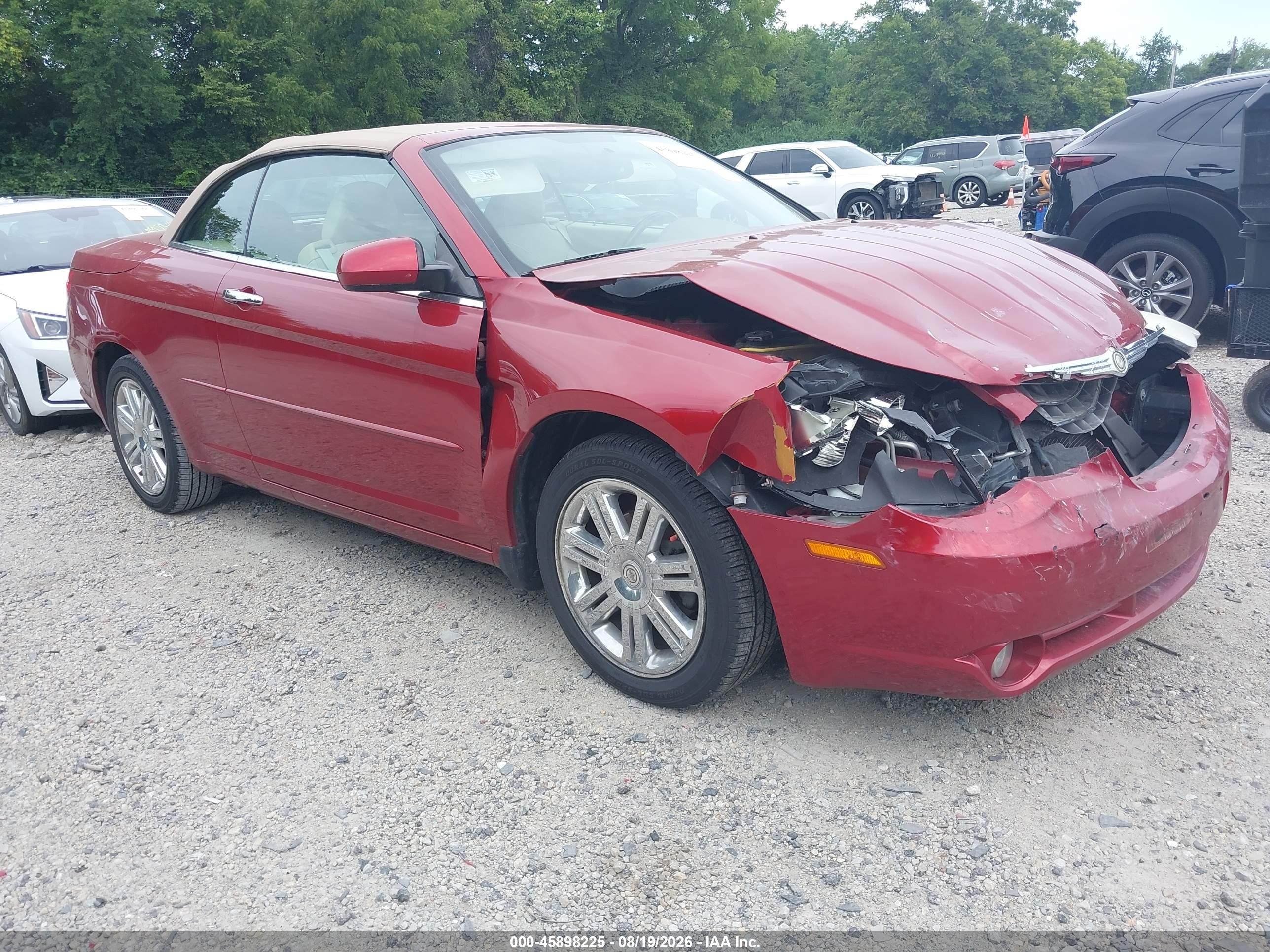 2008 Chrysler Sebring Limited Red vin: 1C3LC65M68N692531