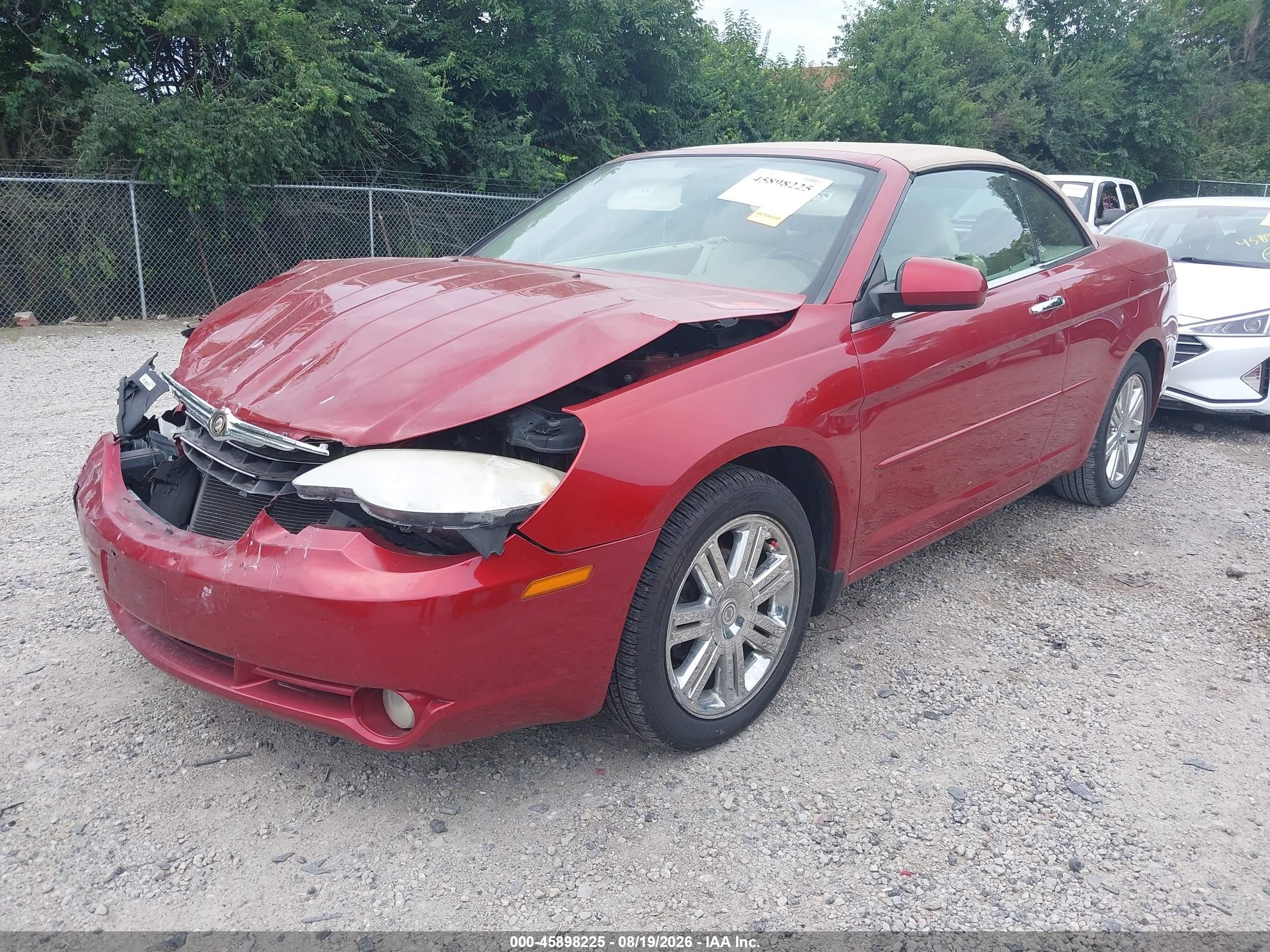 2008 Chrysler Sebring Limited Red vin: 1C3LC65M68N692531