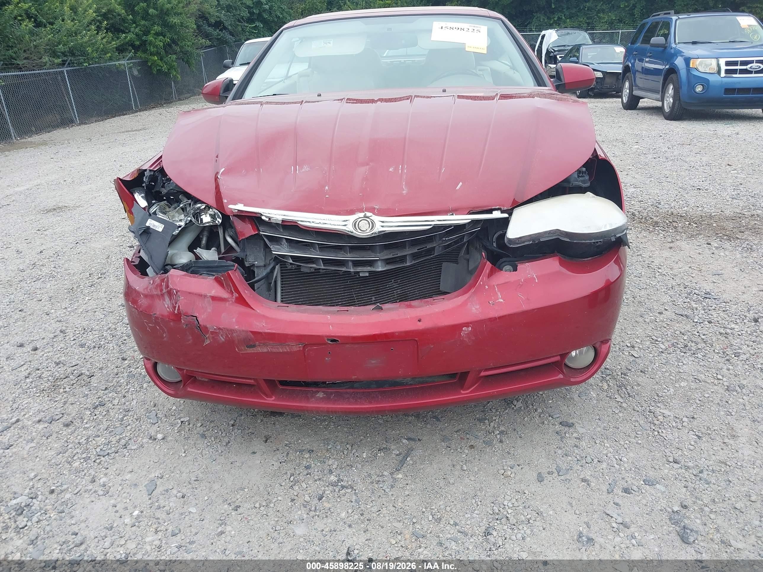 2008 Chrysler Sebring Limited Red vin: 1C3LC65M68N692531