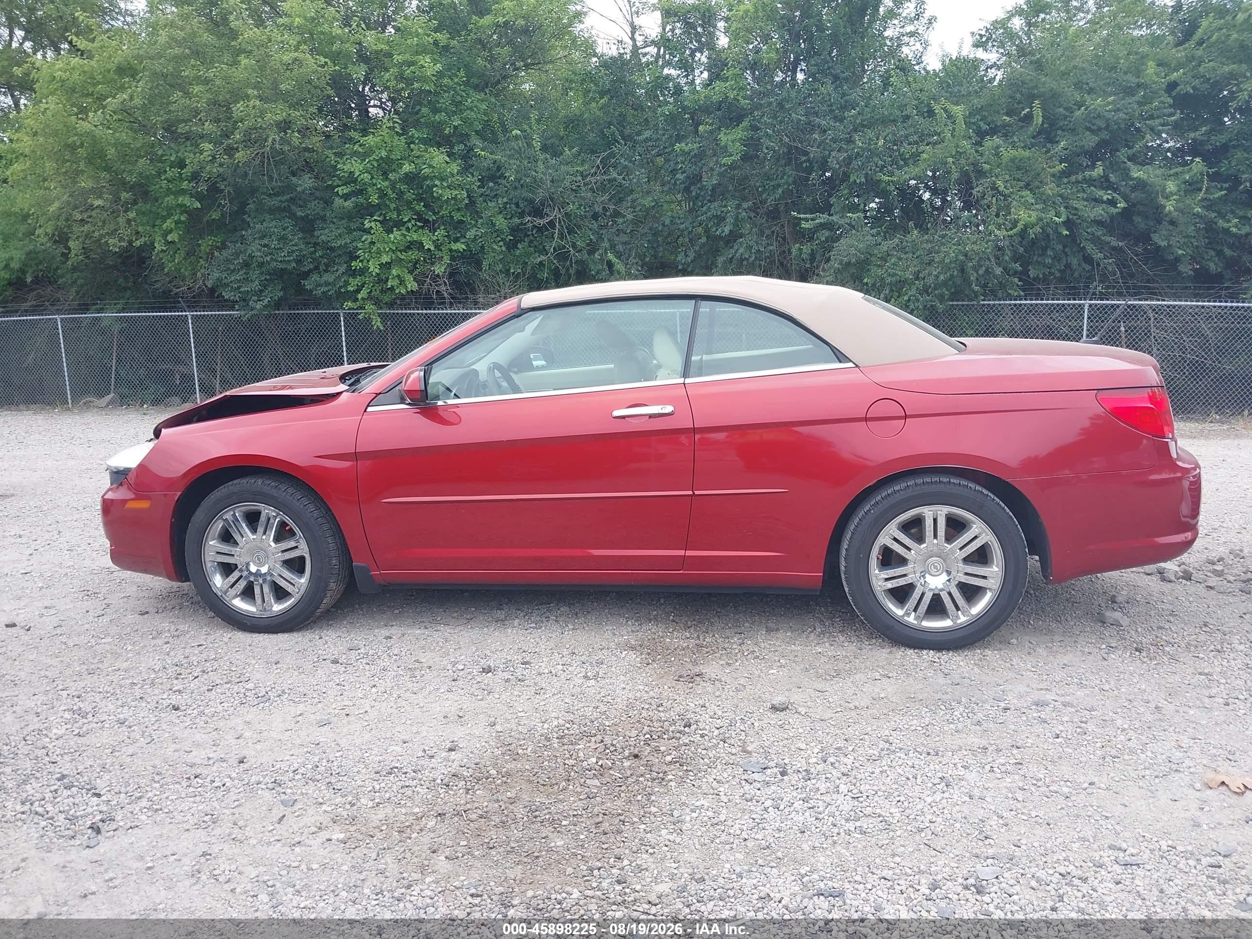 2008 Chrysler Sebring Limited Red vin: 1C3LC65M68N692531