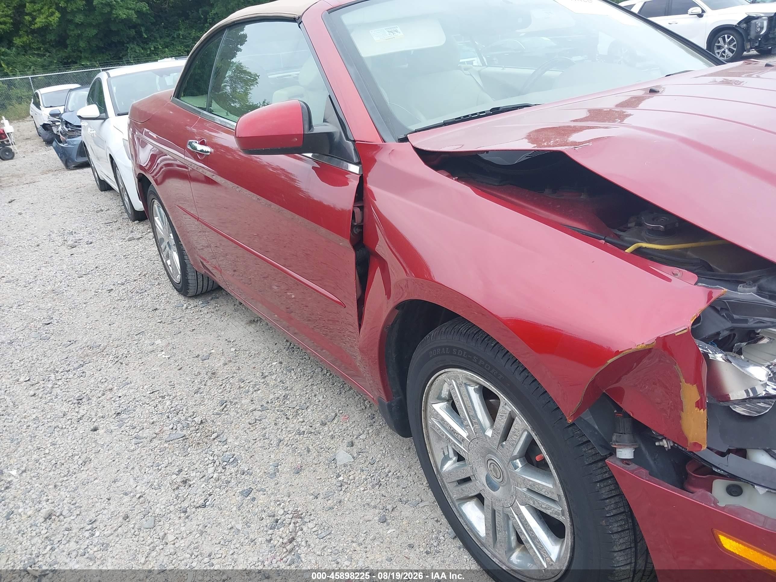 2008 Chrysler Sebring Limited Red vin: 1C3LC65M68N692531