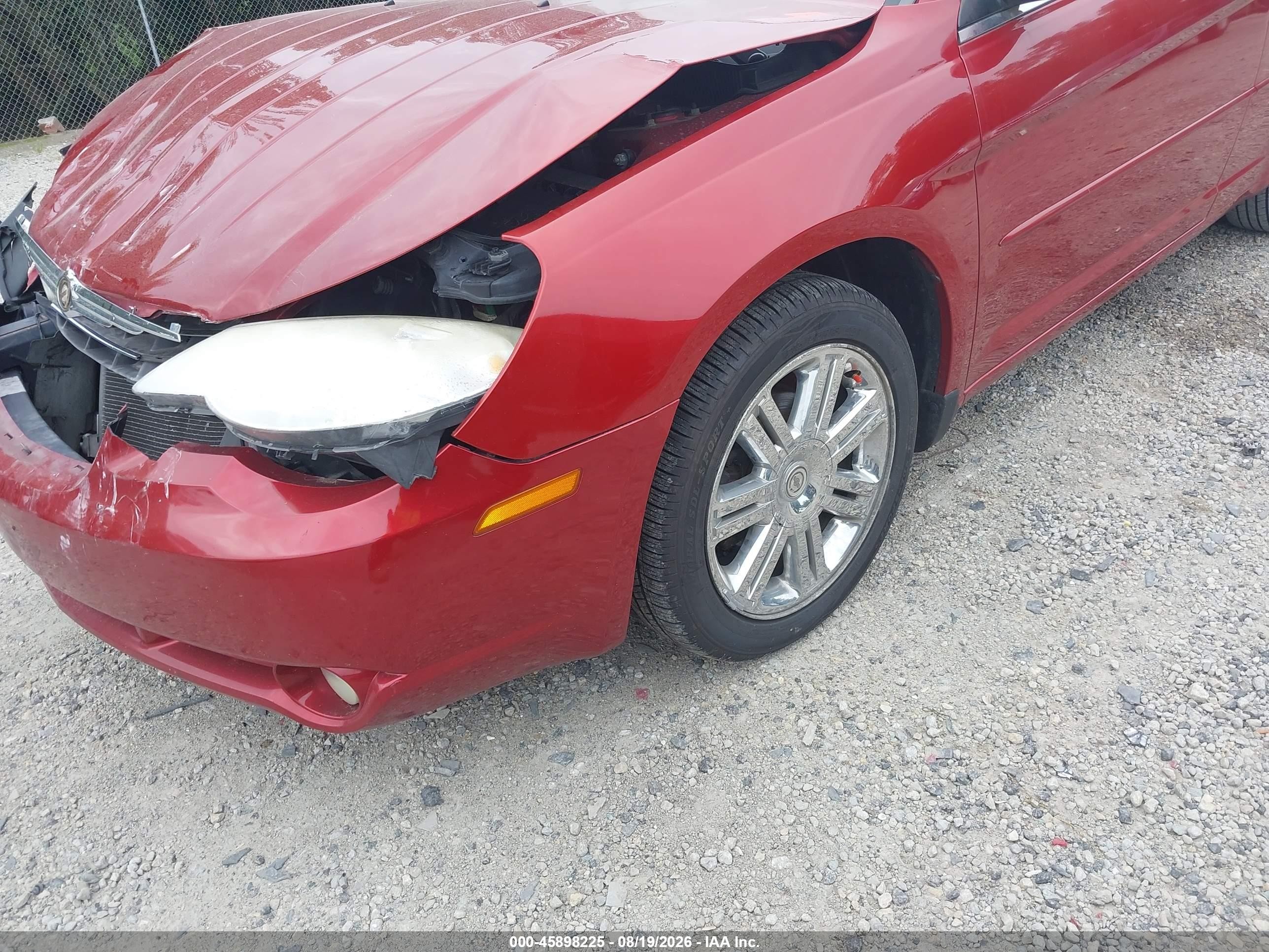 2008 Chrysler Sebring Limited Red vin: 1C3LC65M68N692531