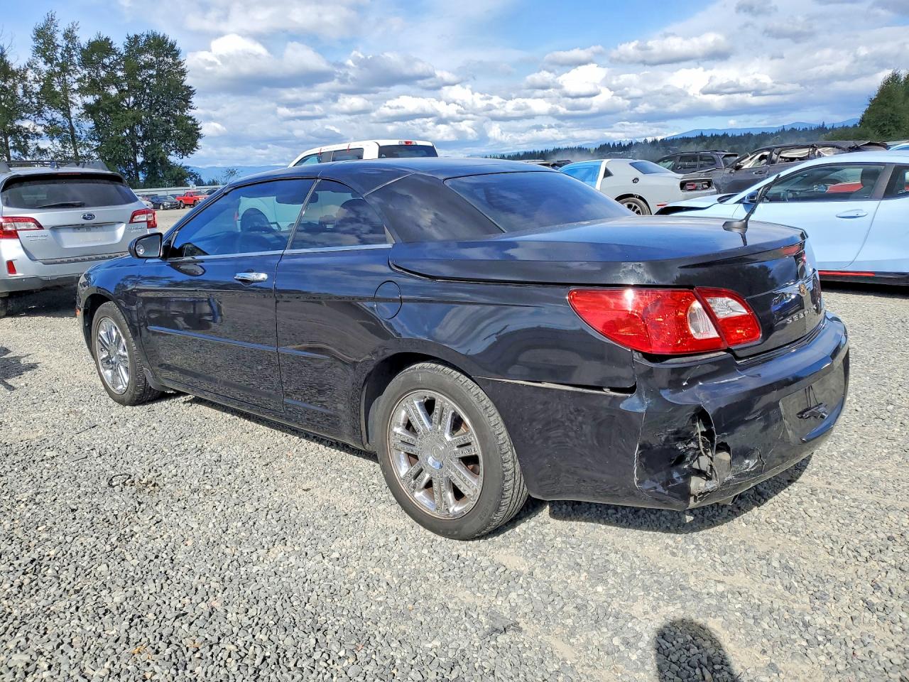 2008 Chrysler Sebring Limited Black vin: 1C3LC65M98N147522