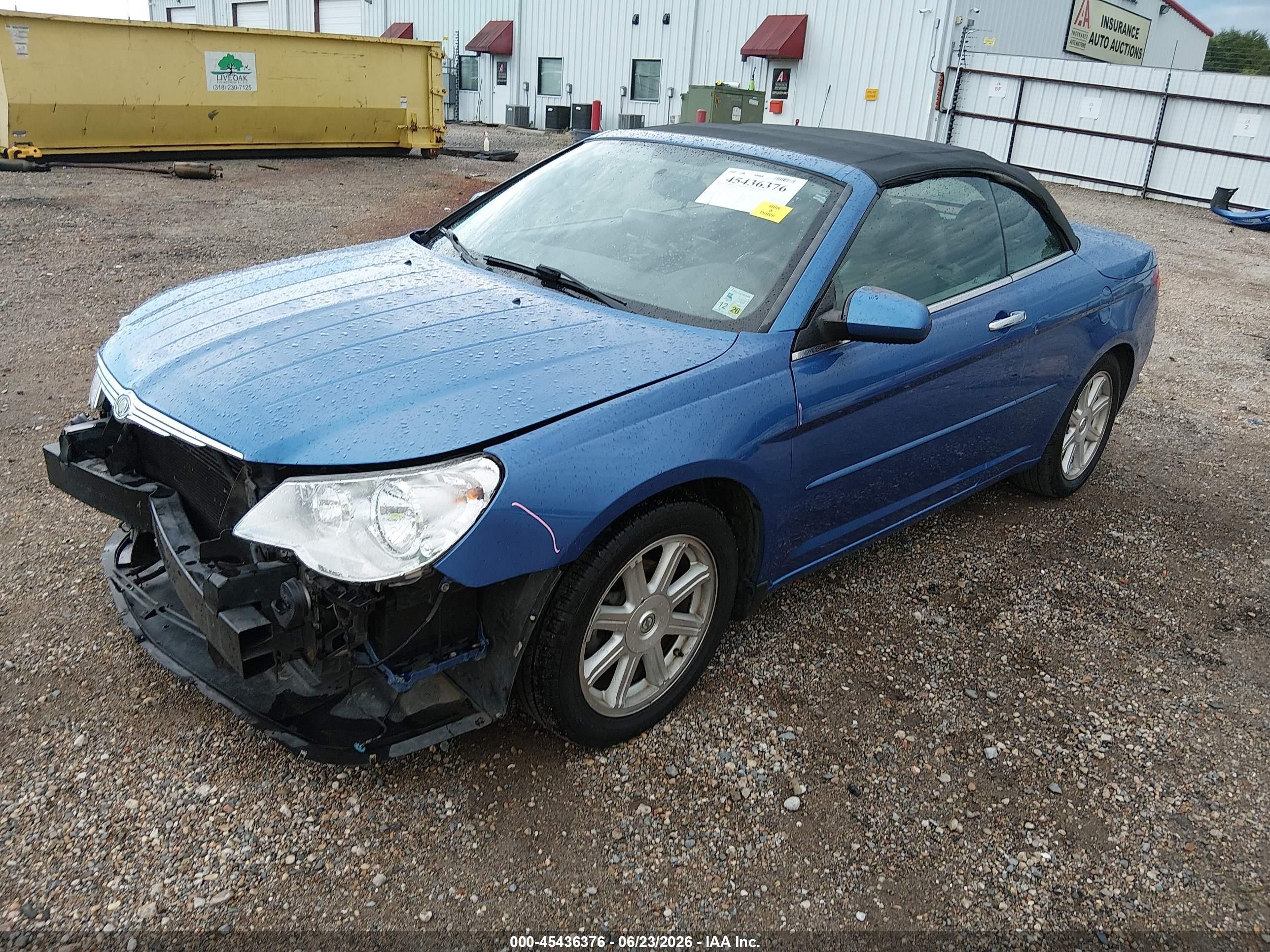 2008 Chrysler Sebring Limited Blue vin: 1C3LC65M98N264601