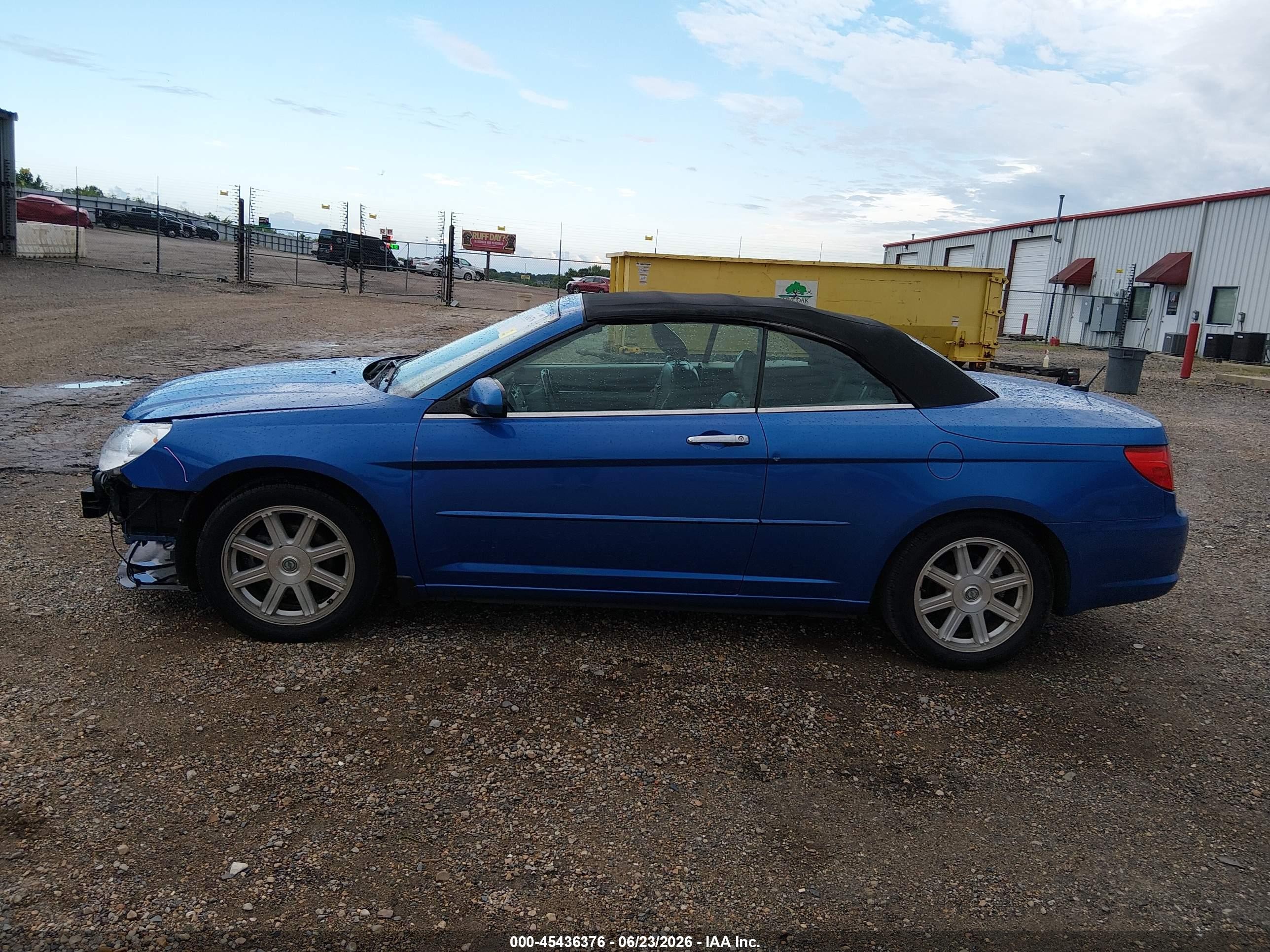 2008 Chrysler Sebring Limited Blue vin: 1C3LC65M98N264601