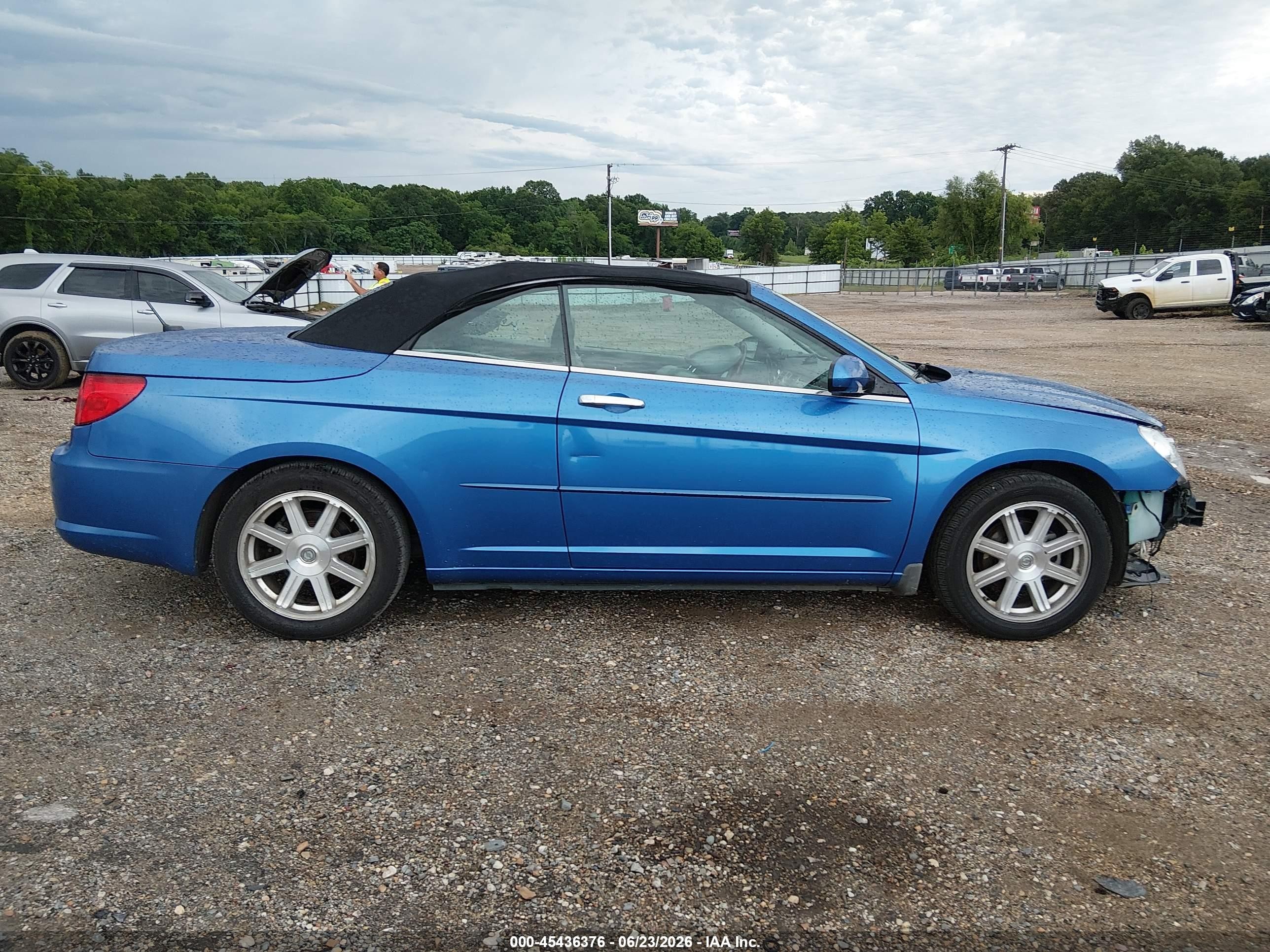 2008 Chrysler Sebring Limited Blue vin: 1C3LC65M98N264601